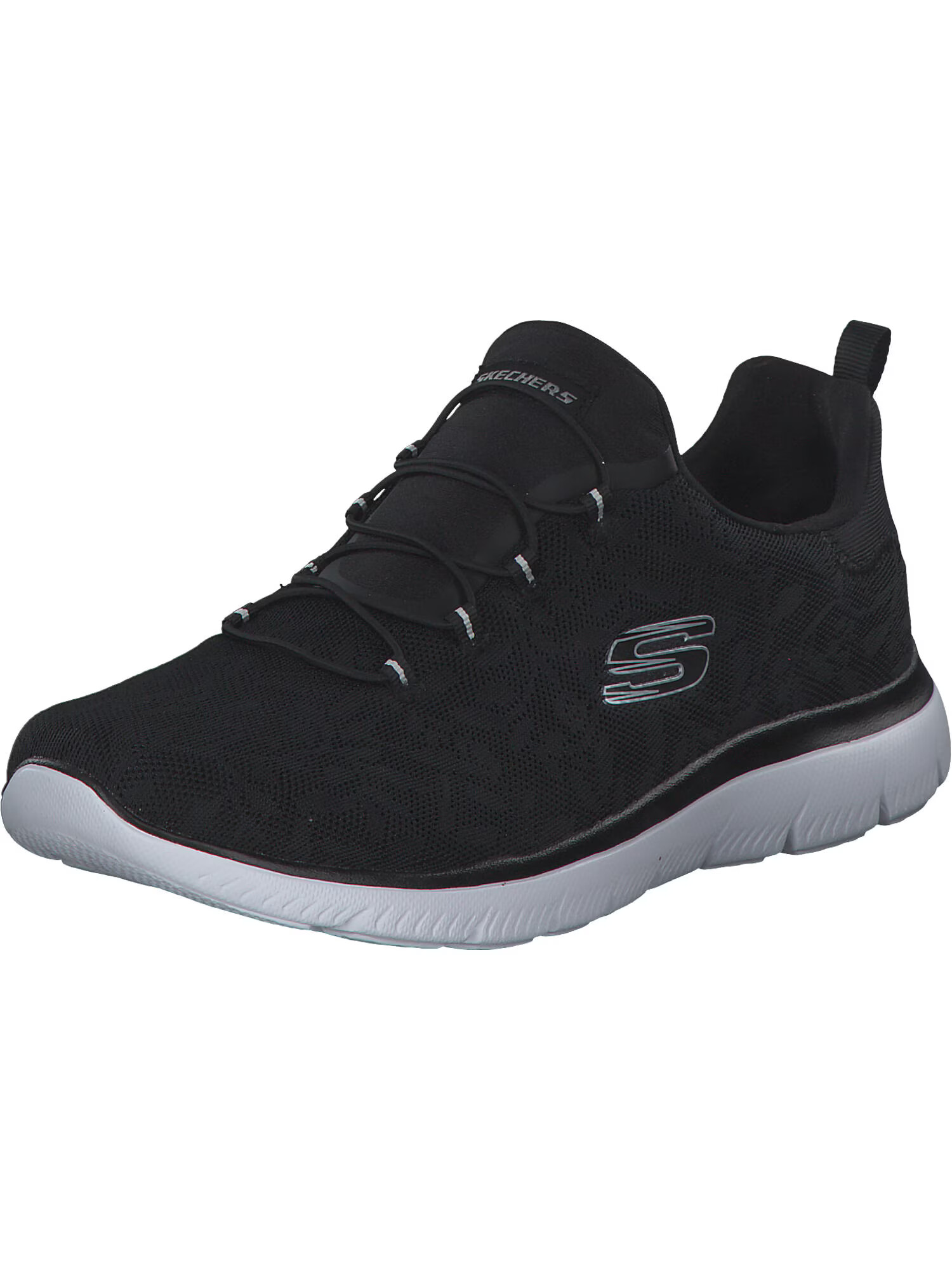 SKECHERS Teniși negru / alb - Pled.ro