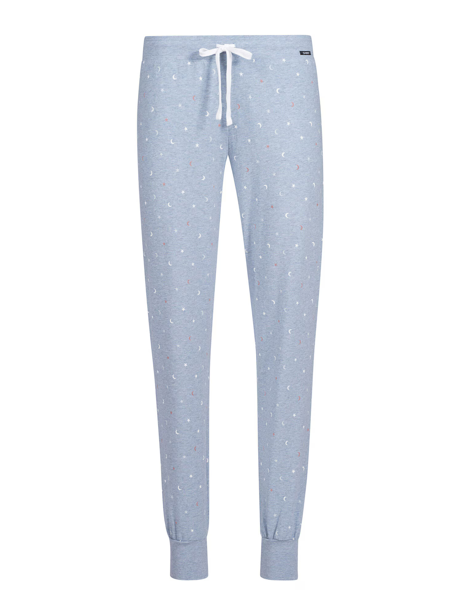 Skiny Pantaloni de pijama albastru pastel / roșu ruginiu / alb - Pled.ro