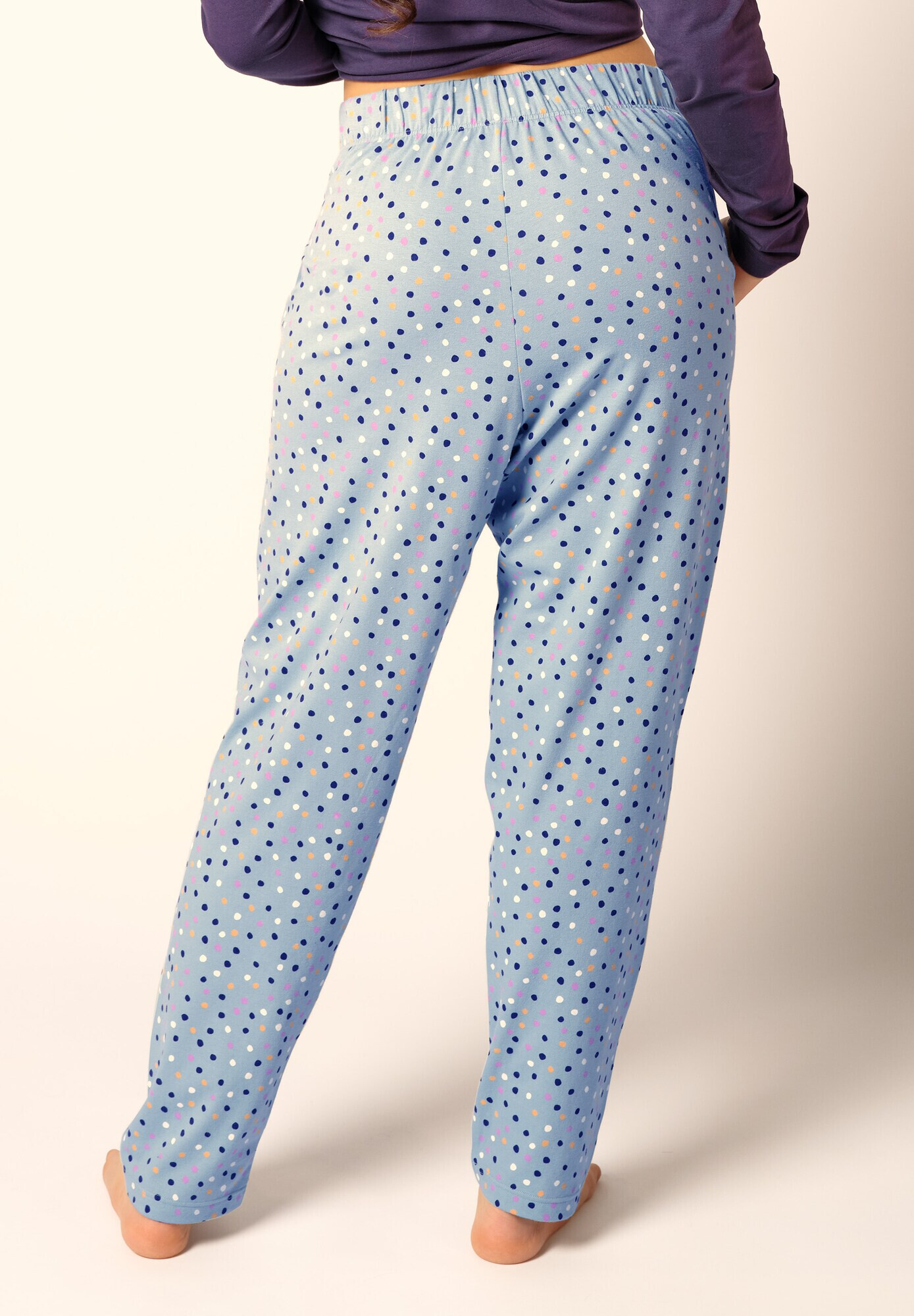 Skiny Pantaloni de pijama bleumarin / turcoaz / roz eozină / alb - Pled.ro