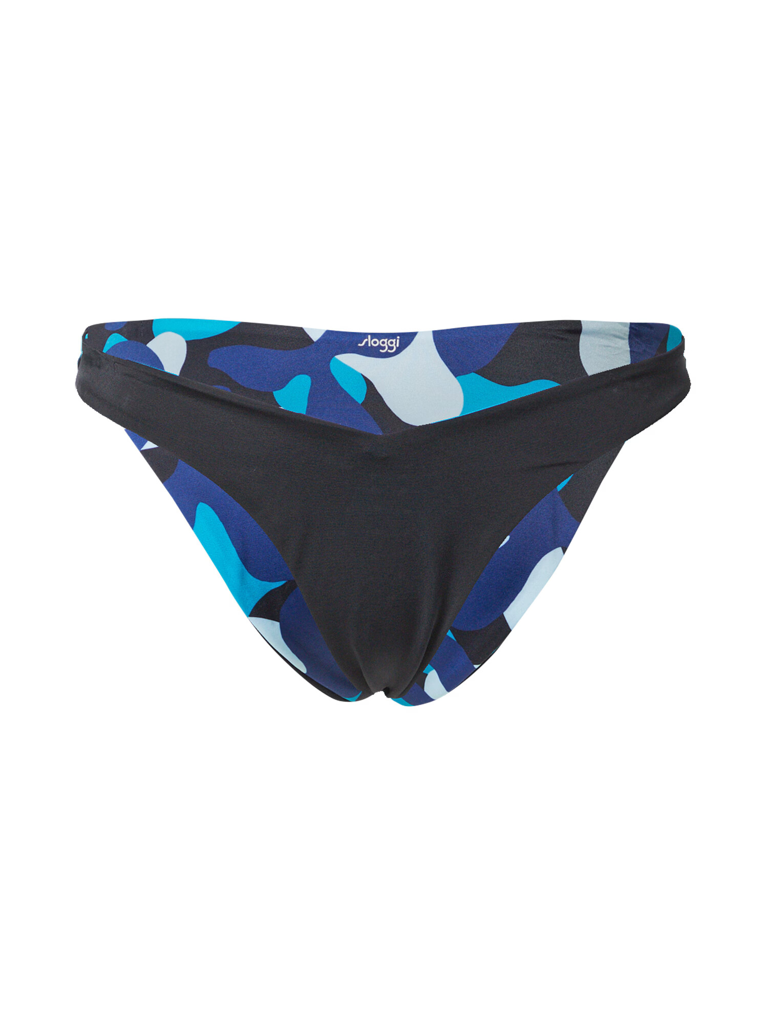 SLOGGI Slip costum de baie 'Shore Flower Horn' albastru / azuriu / alb - Pled.ro