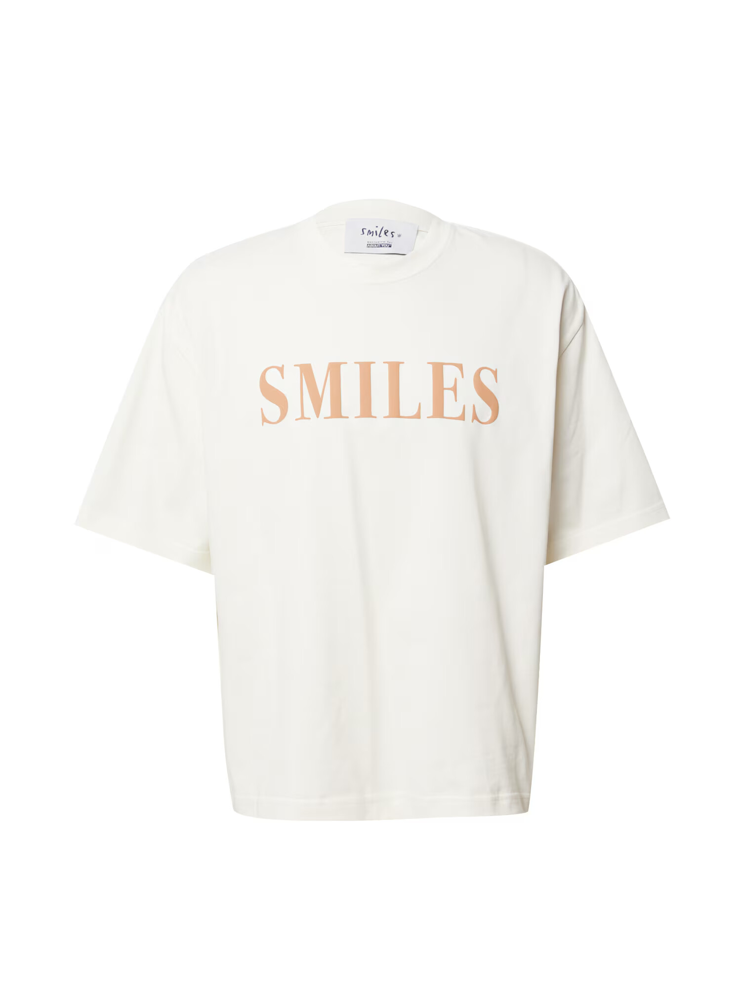 Smiles Tricou 'Kalle' nisipiu / alb perlat - Pled.ro