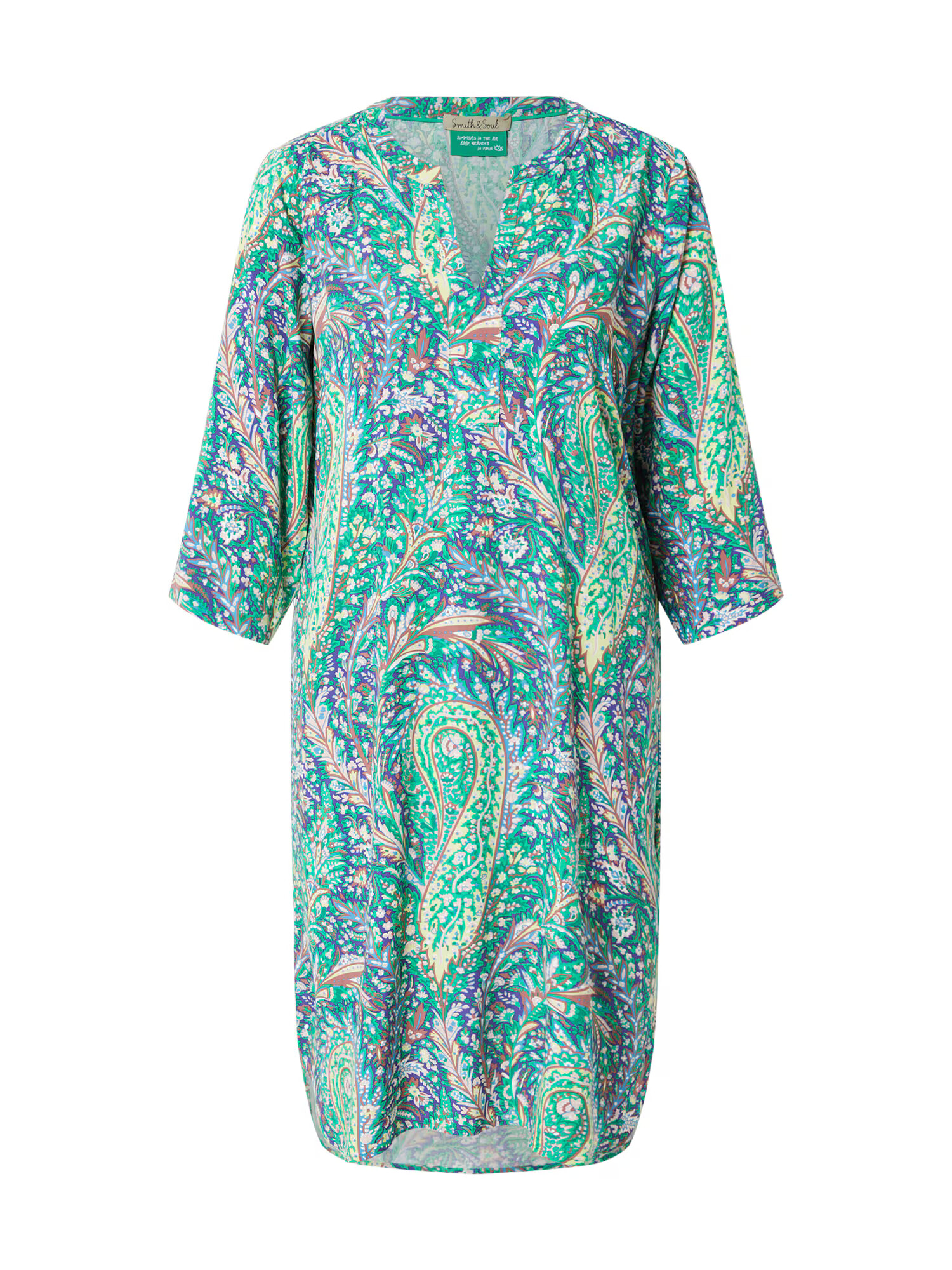 Smith&Soul Rochie albastru deschis / maro / verde / mov închis - Pled.ro