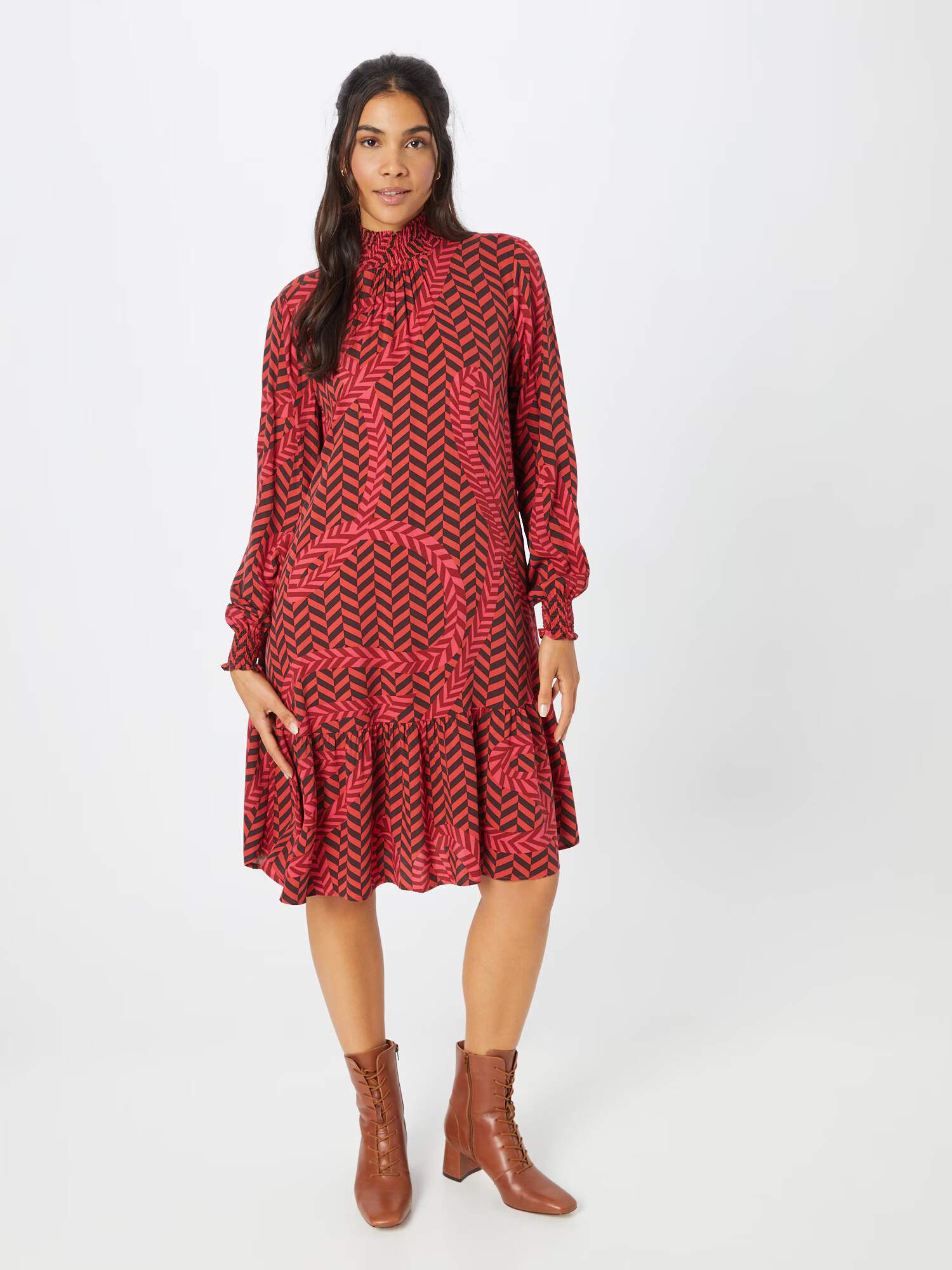 Smith&Soul Rochie roșu / roșu carmin / roșu pepene / negru - Pled.ro