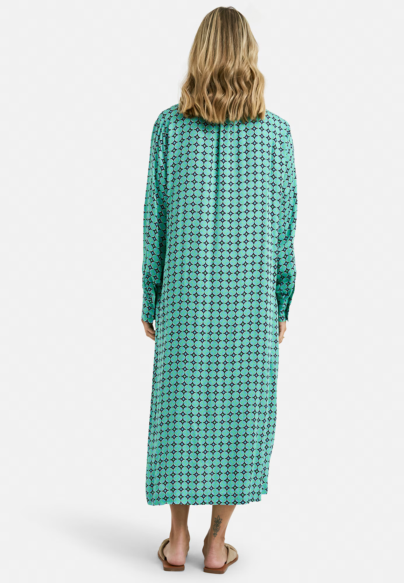 Smith&Soul Rochie tip bluză albastru noapte / verde jad / verde deschis / alb - Pled.ro