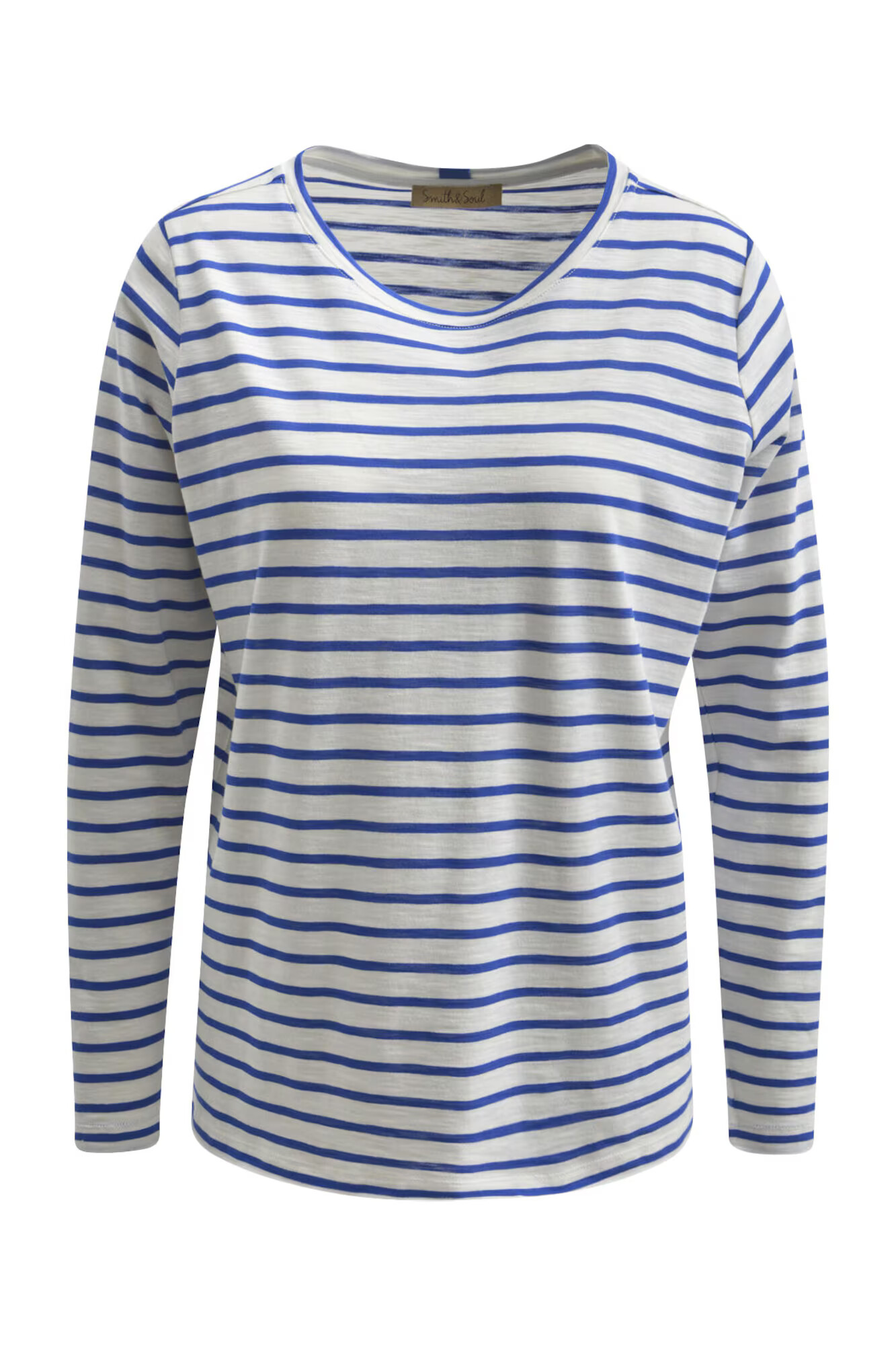 Smith&Soul Tricou albastru / alb - Pled.ro