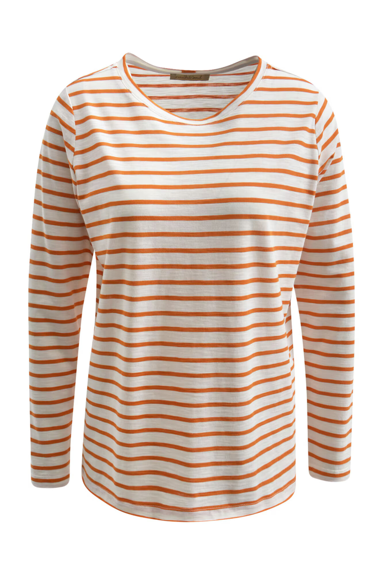 Smith&Soul Tricou bronz / alb - Pled.ro