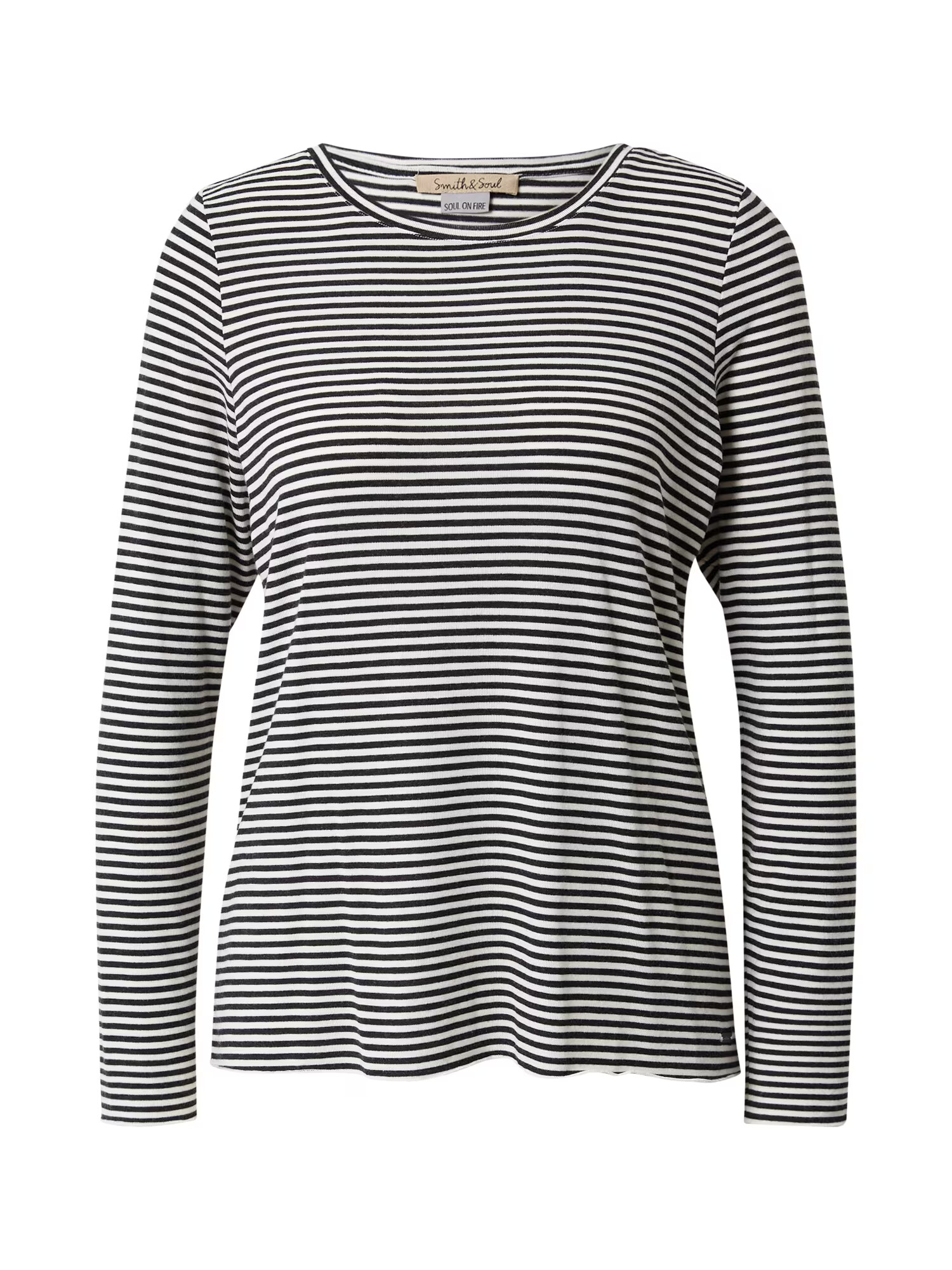 Smith&Soul Tricou gri metalic / alb murdar - Pled.ro