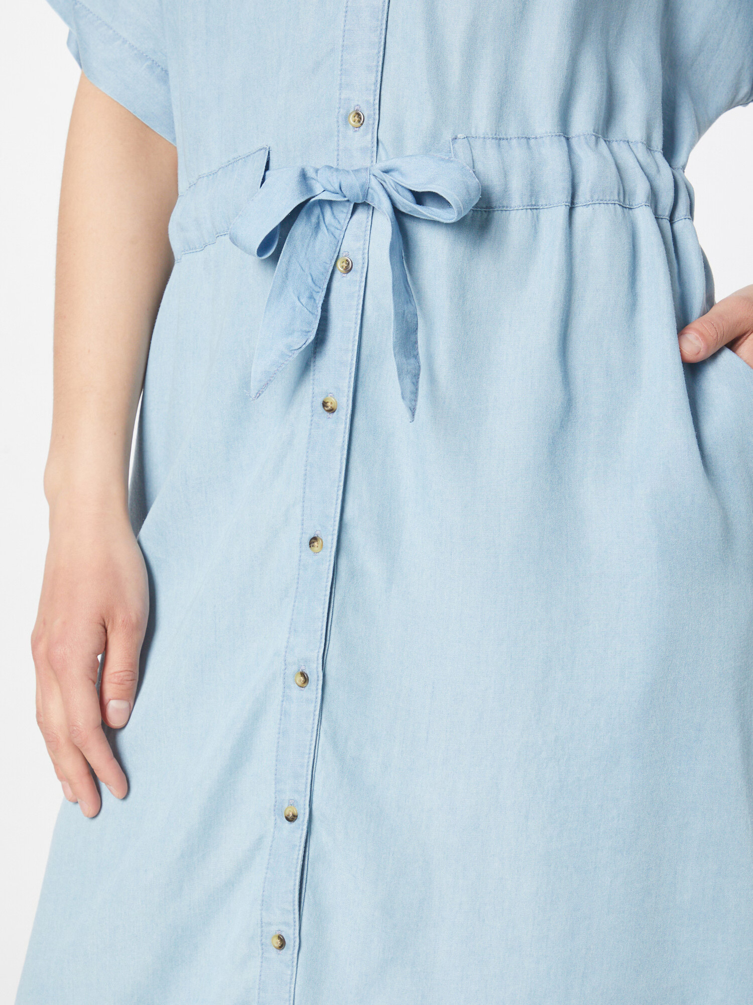 SOAKED IN LUXURY Rochie tip bluză 'Rowe' albastru denim - Pled.ro