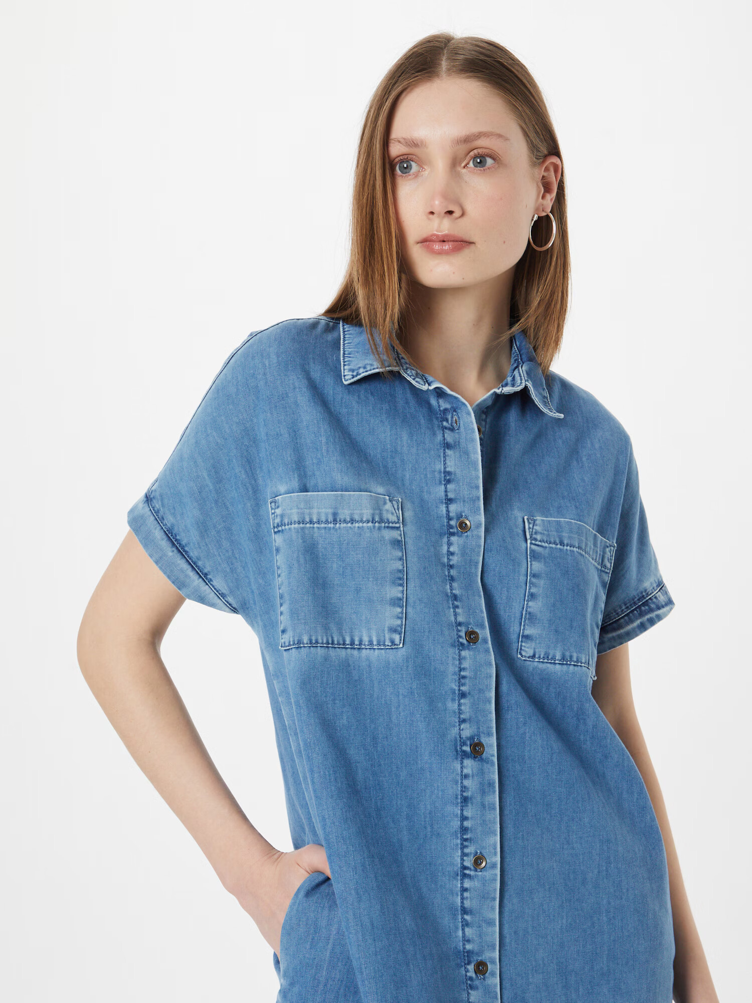 Soccx Rochie tip bluză 'Roja' albastru denim - Pled.ro