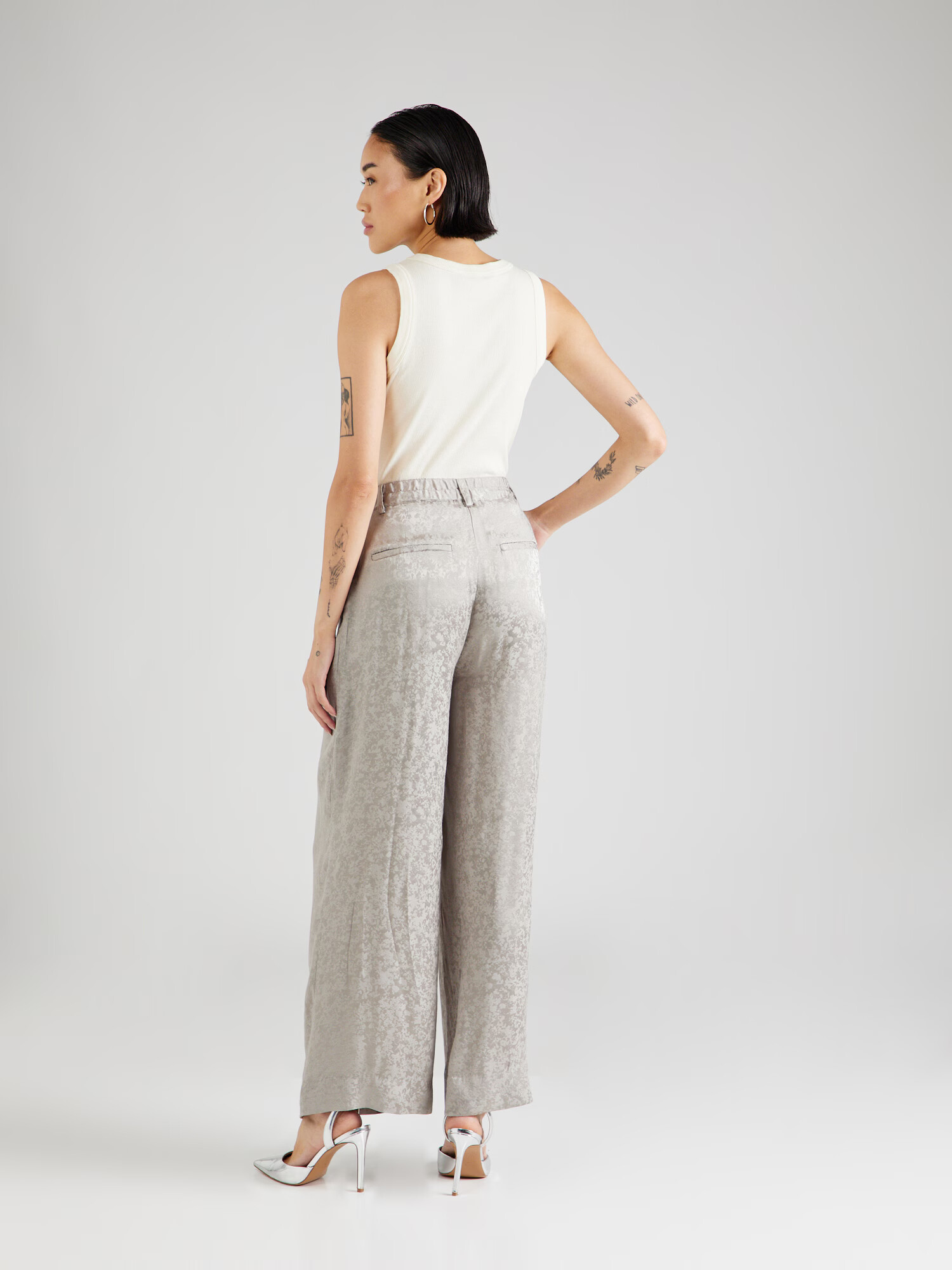 Soft Rebels Pantaloni 'SRNaya' crem / gri - Pled.ro