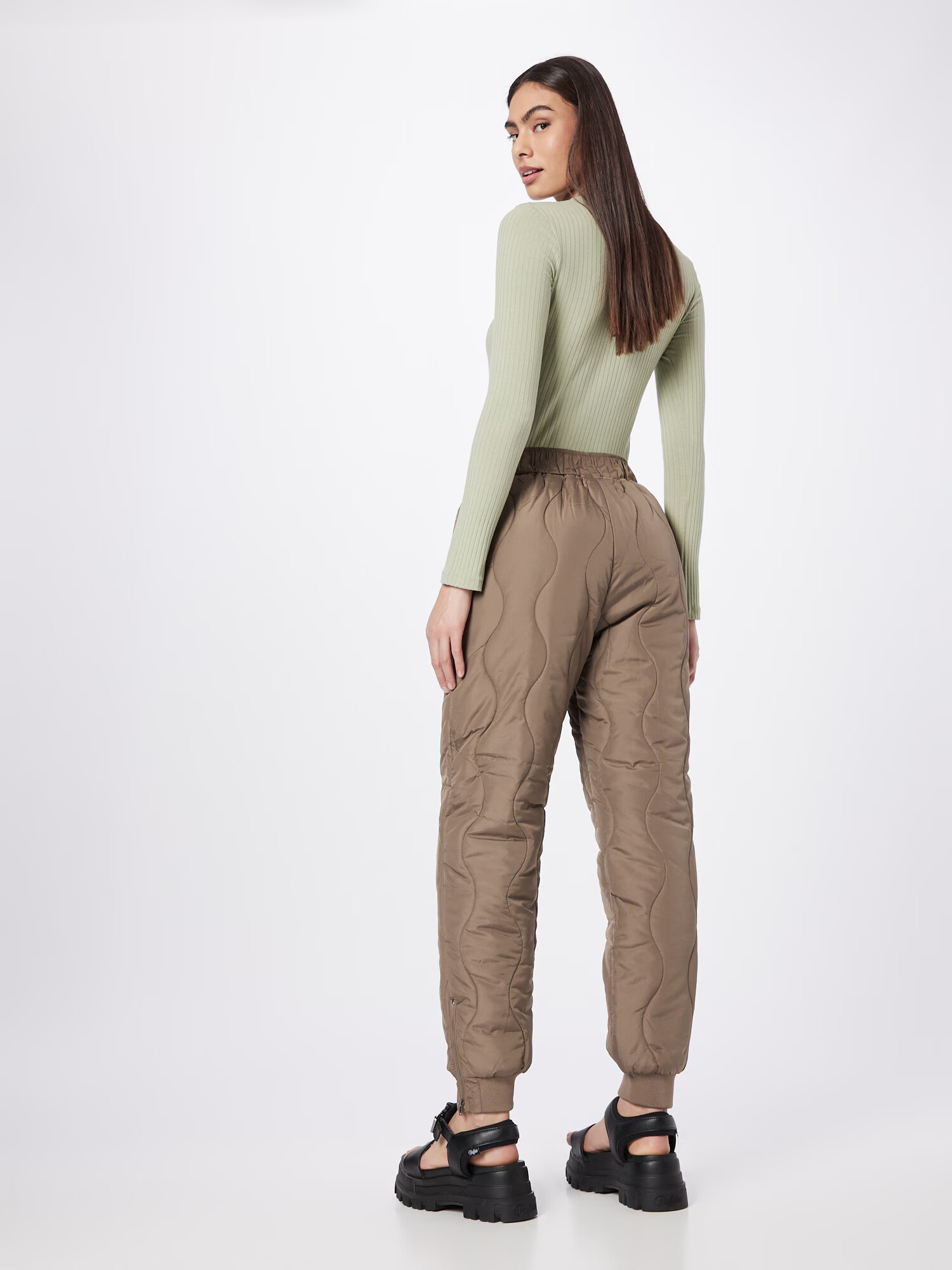 Soft Rebels Pantaloni 'Fria' bej închis - Pled.ro