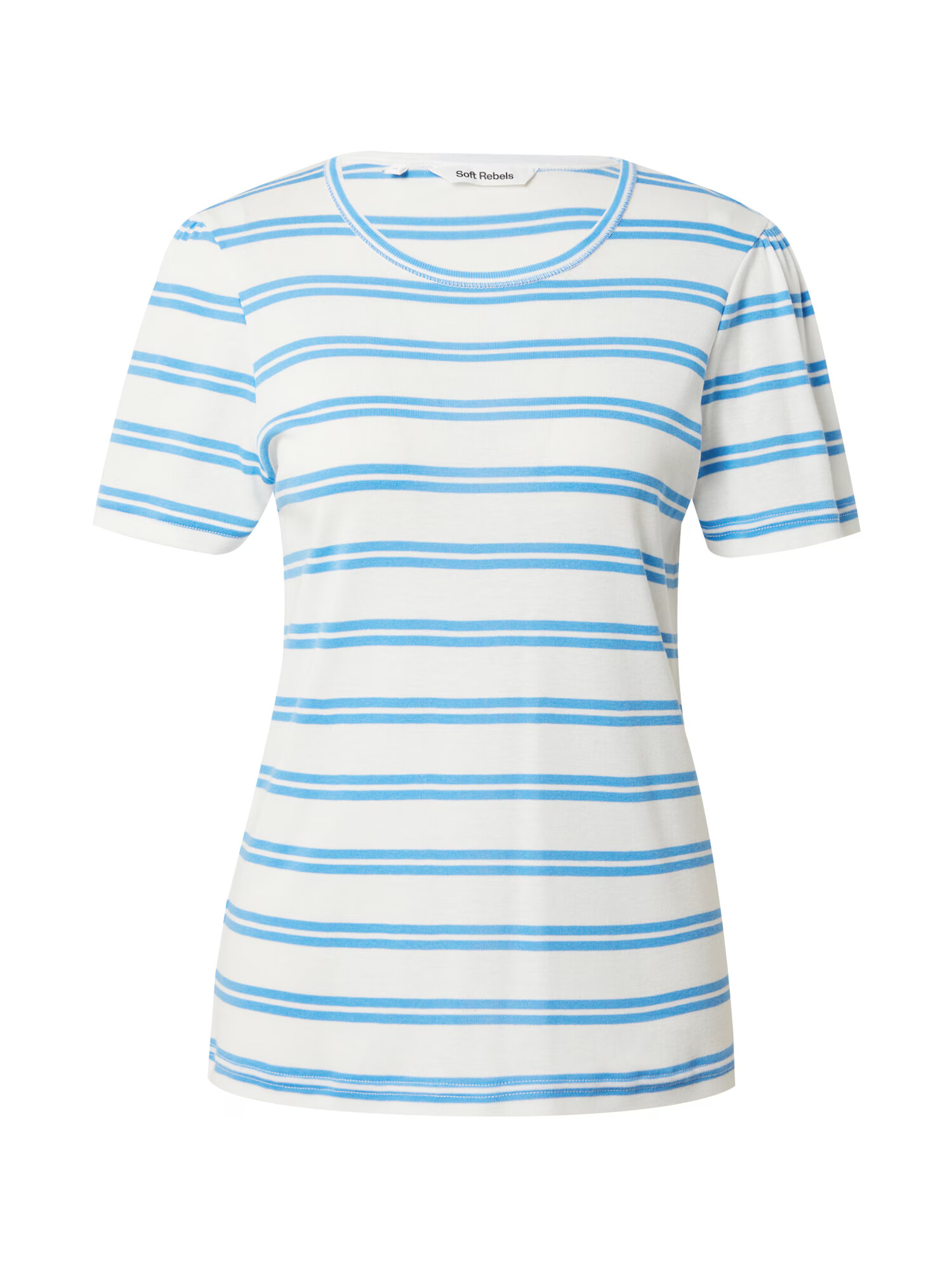 Soft Rebels Tricou 'SREmelia' azur / alb - Pled.ro