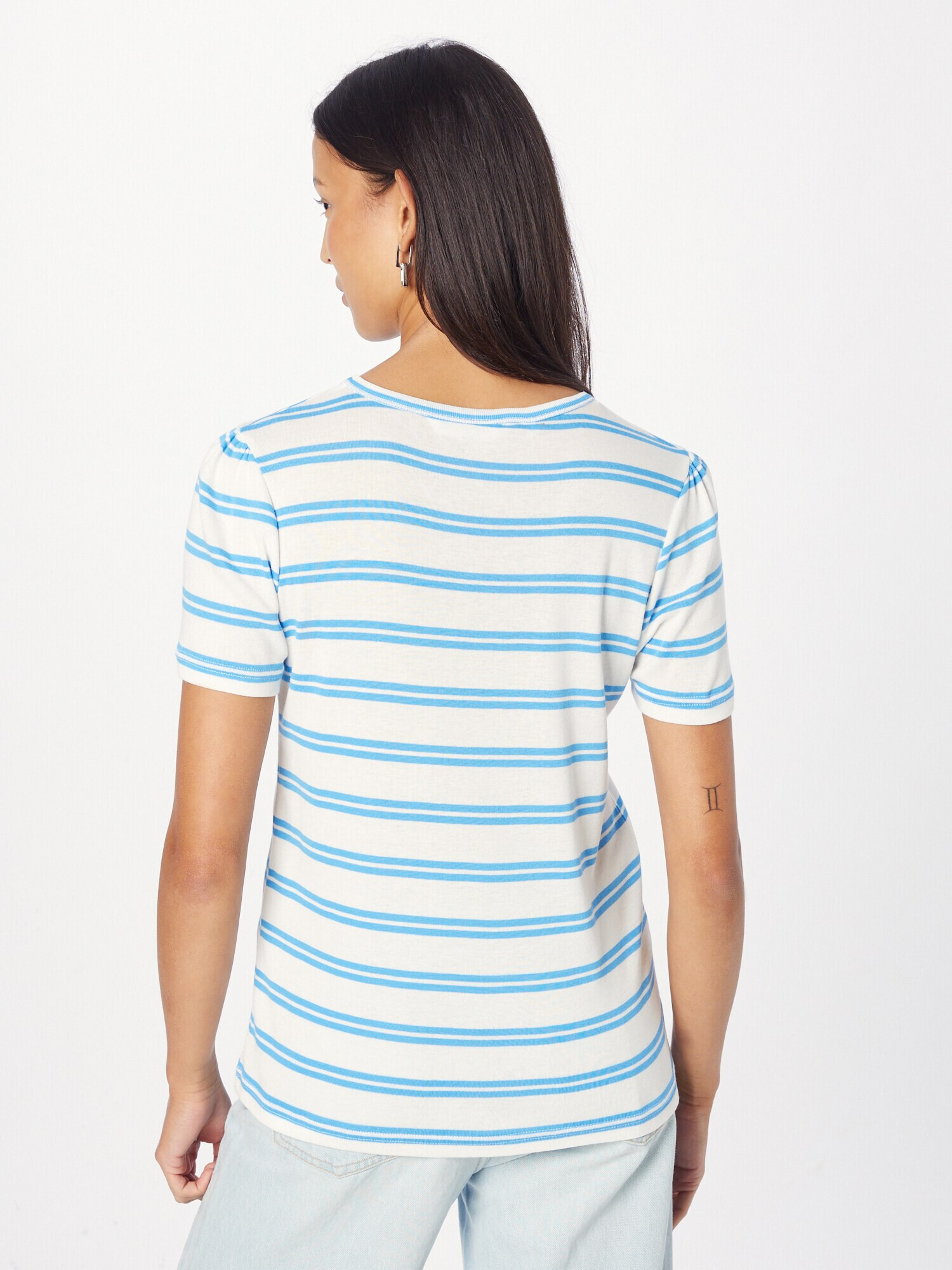 Soft Rebels Tricou 'SREmelia' azur / alb - Pled.ro