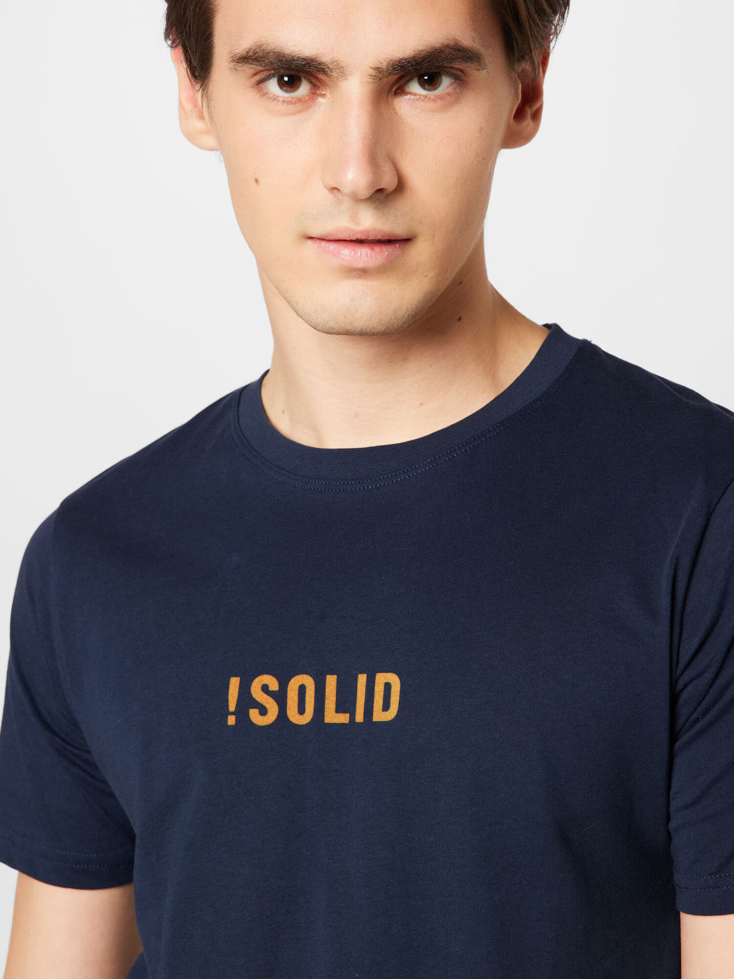 !Solid Tricou 'Daniels' bleumarin / galben curry - Pled.ro