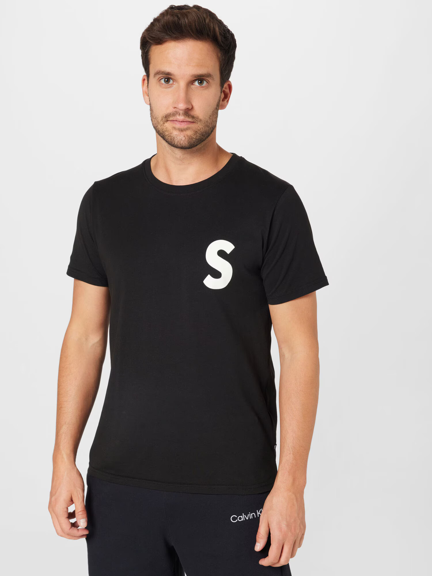 !Solid Tricou negru / alb - Pled.ro