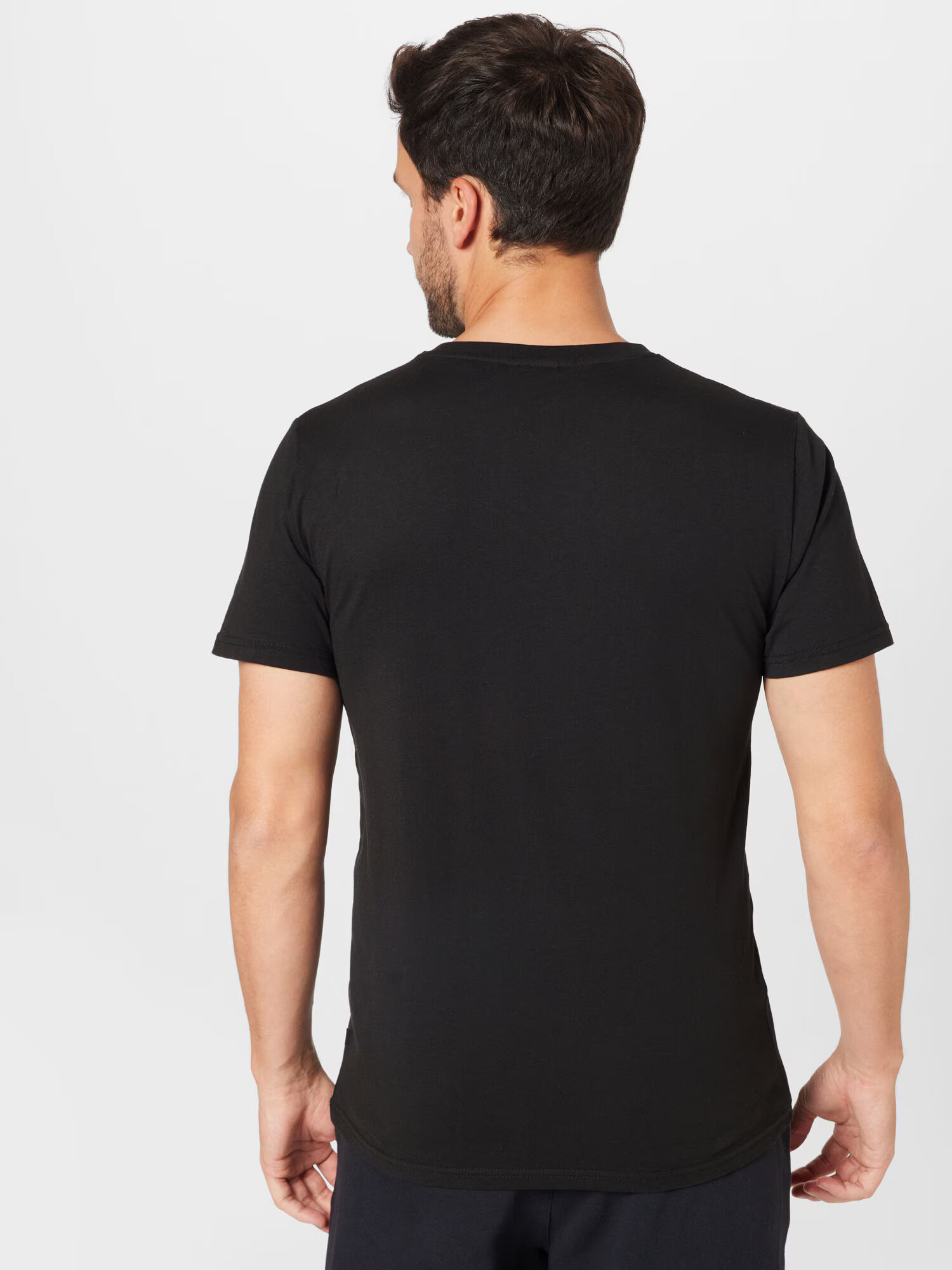 !Solid Tricou negru / alb - Pled.ro