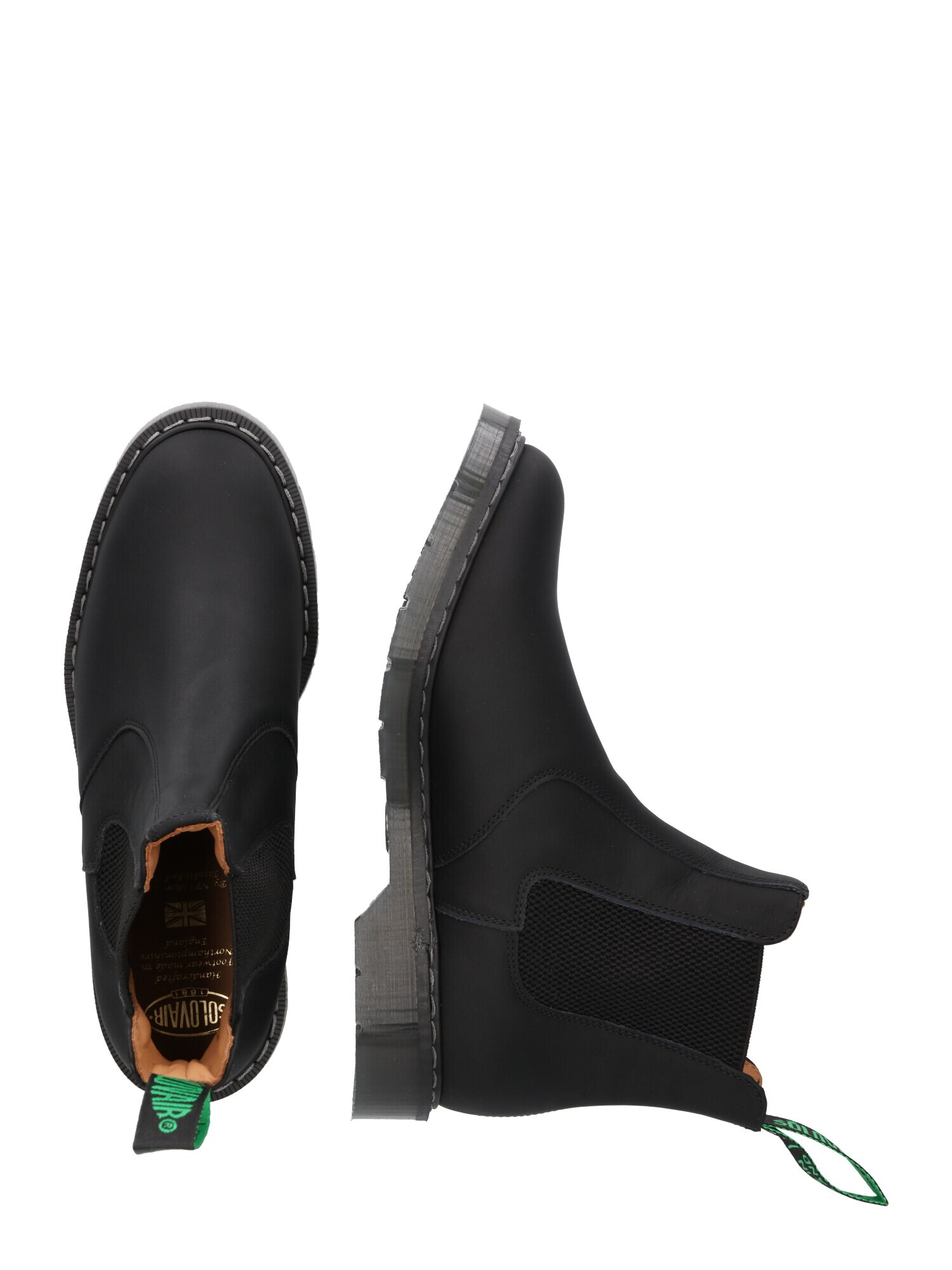 Solovair Ghete chelsea 'Dealer Boot' negru - Pled.ro