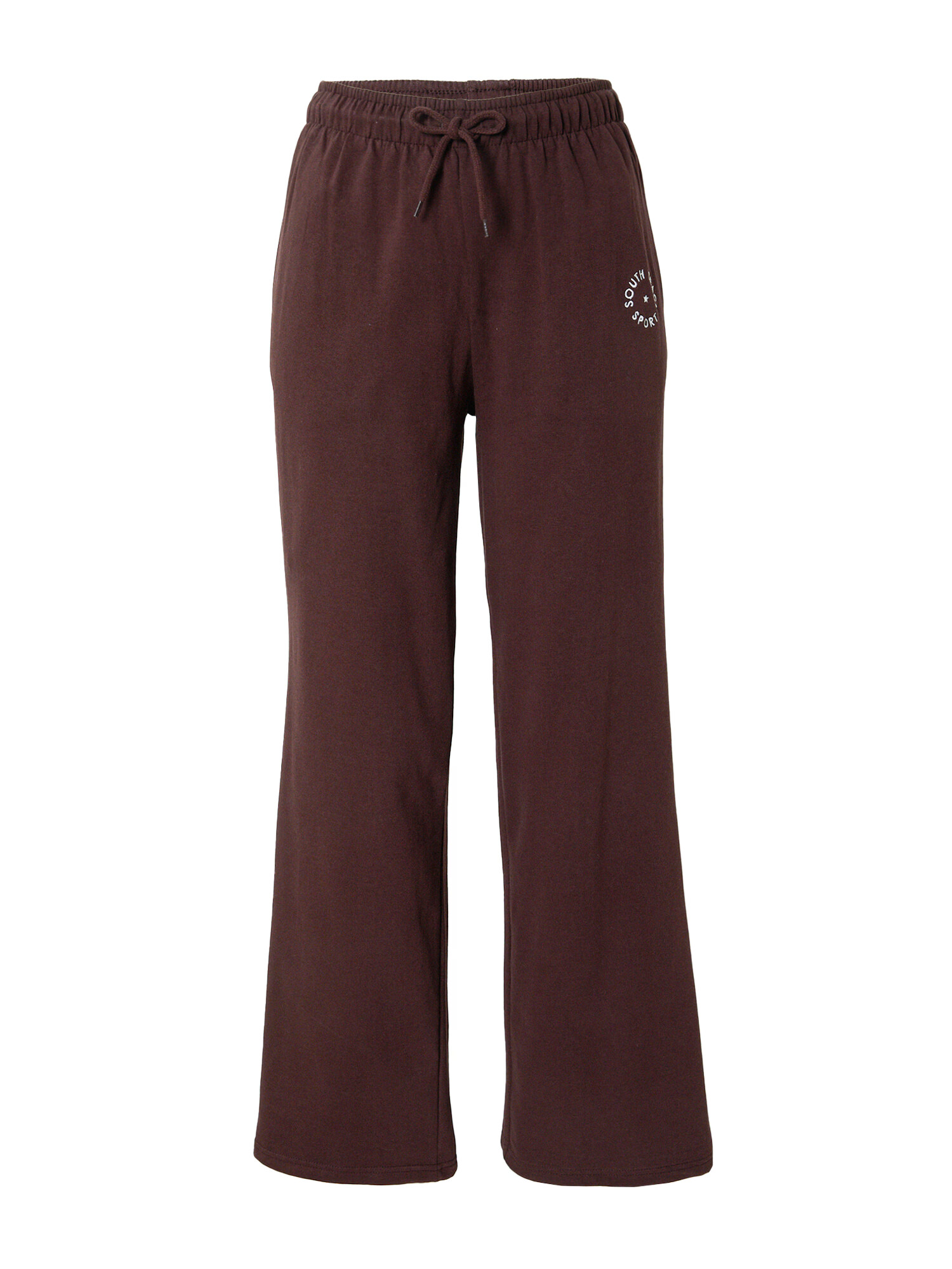 South Beach Pantaloni sport ciocolatiu / alb - Pled.ro