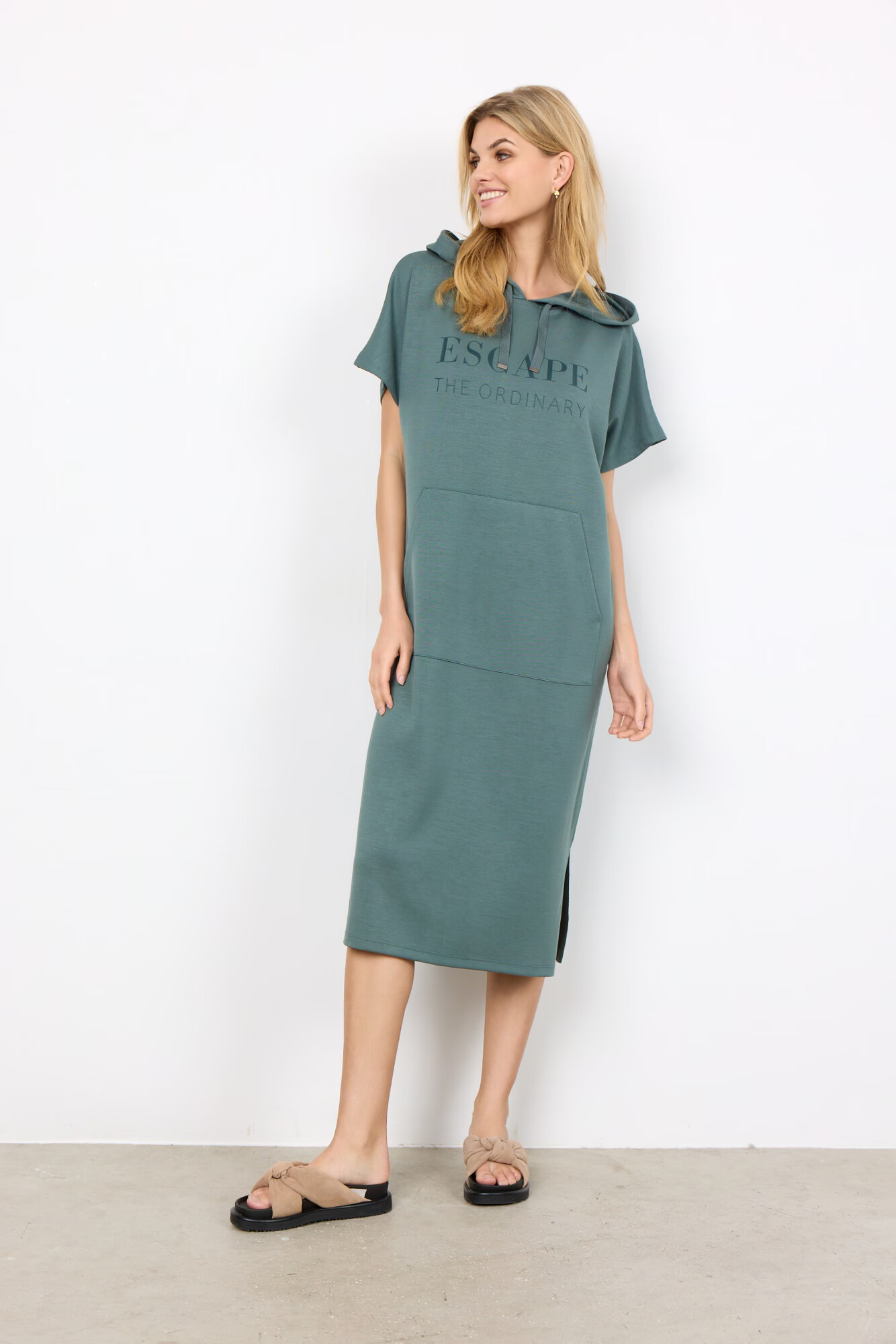 Soyaconcept Rochie 'BANU' verde smarald / verde amestecat - Pled.ro