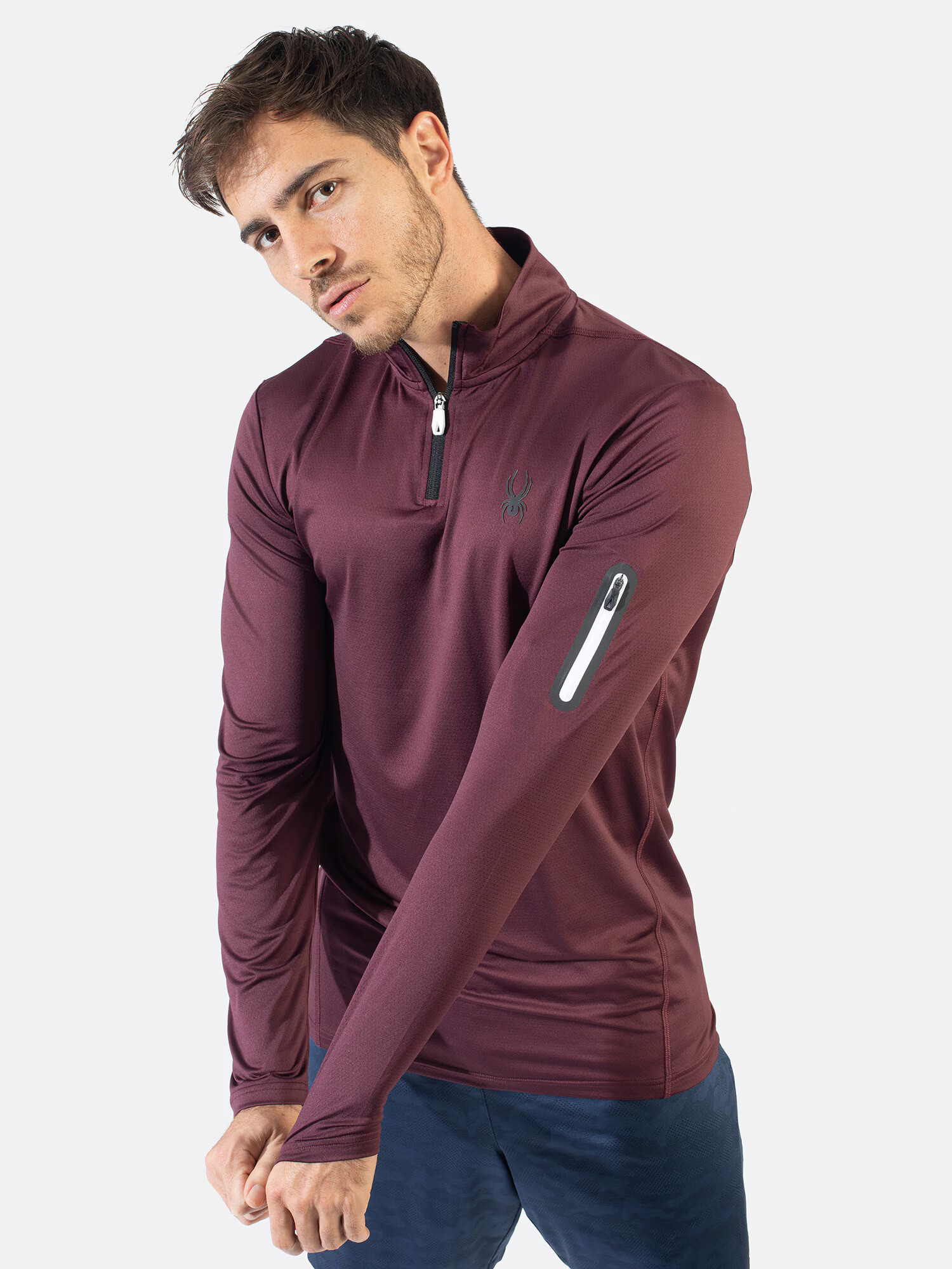 Spyder Hanorac sport roșu burgundy / negru - Pled.ro