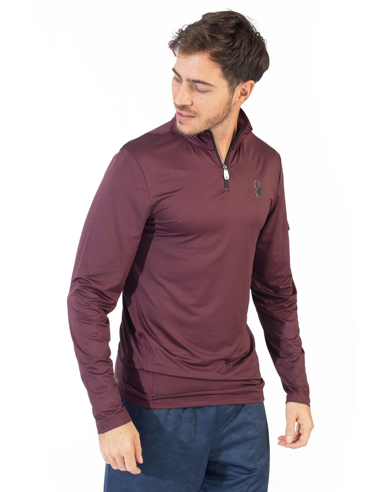 Spyder Hanorac sport roșu burgundy / negru - Pled.ro