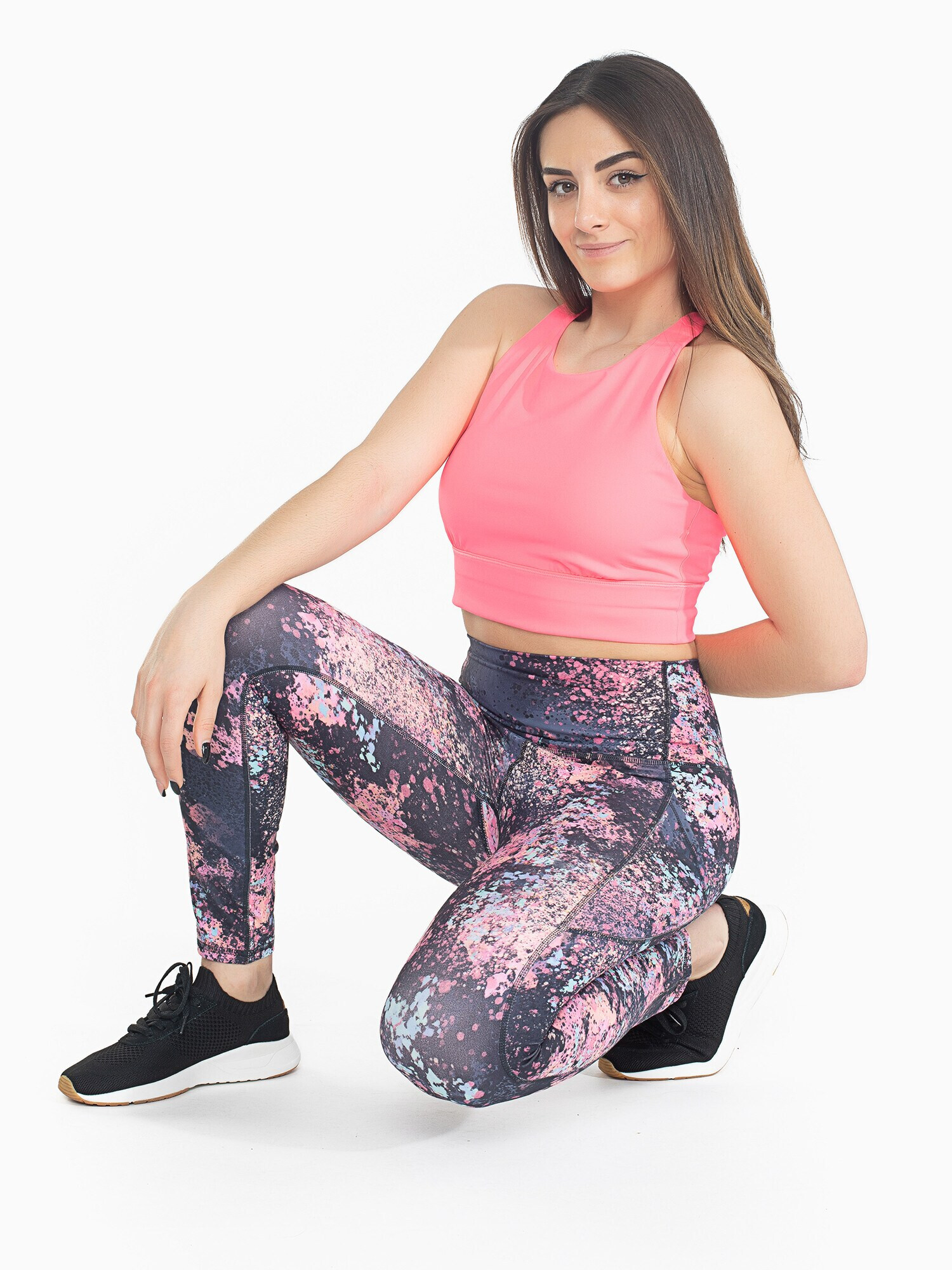 Spyder Pantaloni sport albastru marin / albastru deschis / gri metalic / portocaliu caisă / roz deschis - Pled.ro