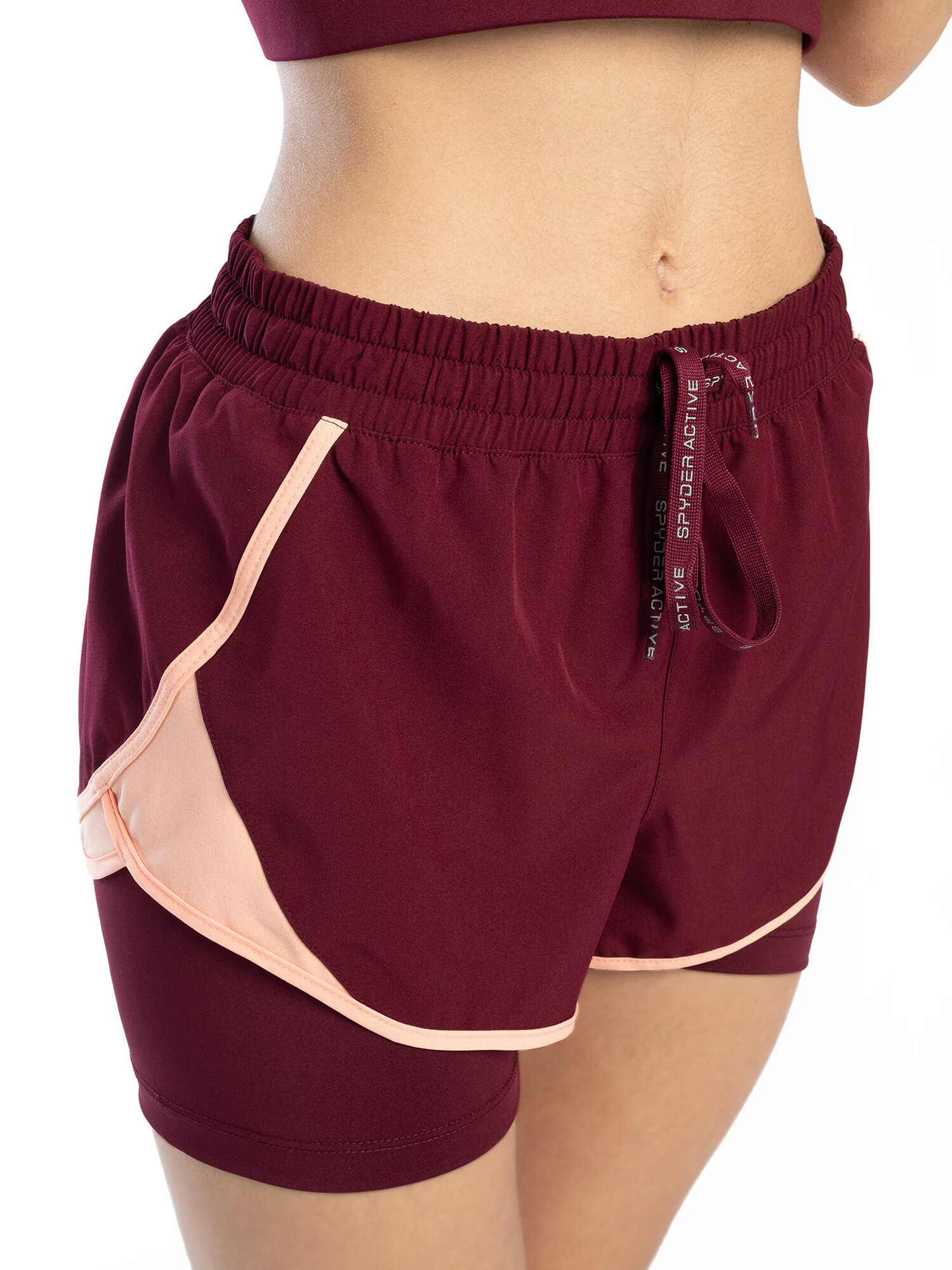 Spyder Pantaloni sport bej / roșu burgundy - Pled.ro