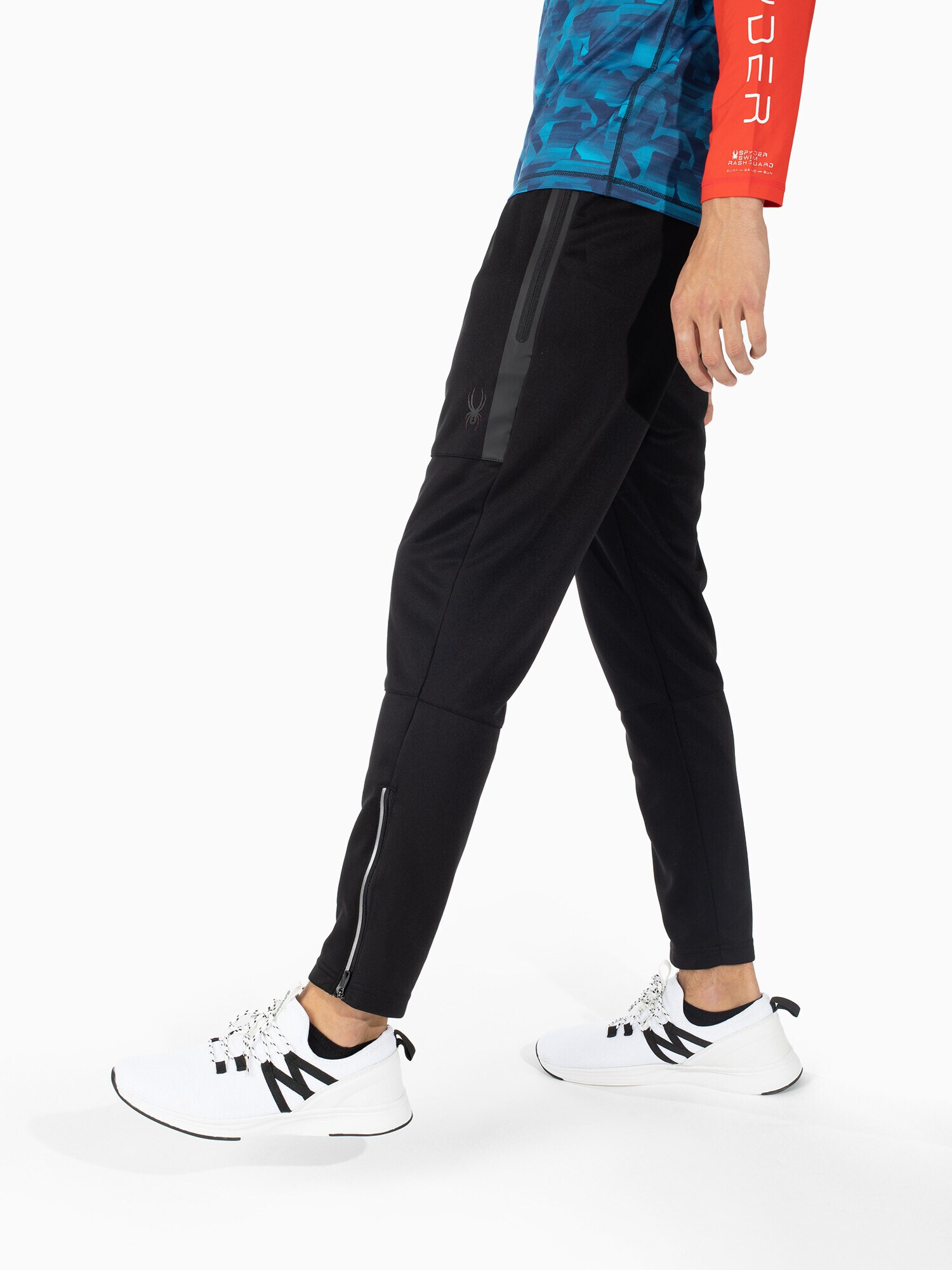 Spyder Pantaloni sport gri / negru / alb - Pled.ro