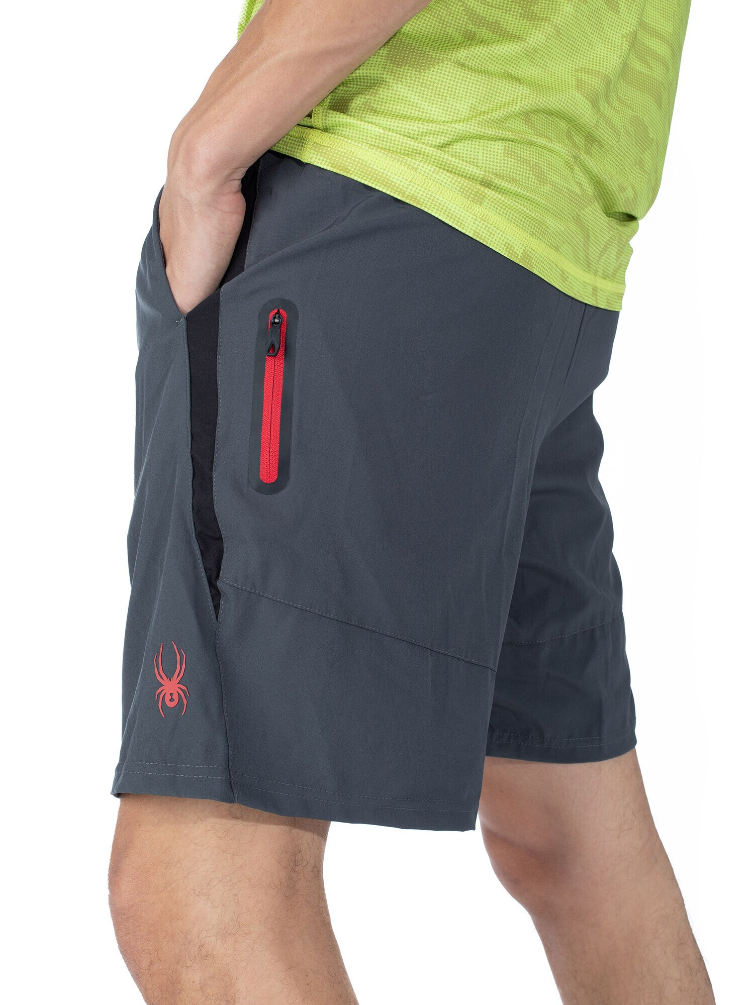 Spyder Pantaloni sport gri / roșu - Pled.ro