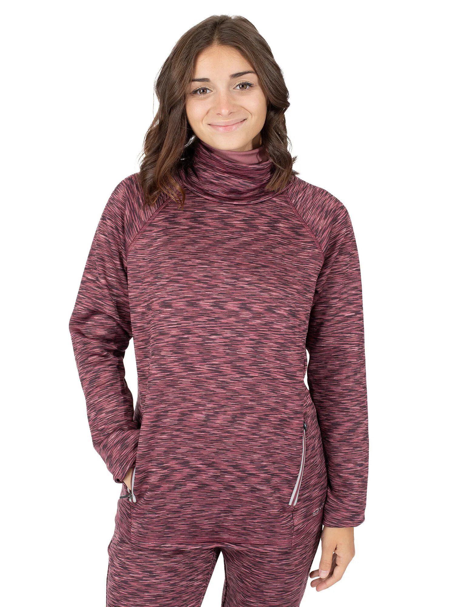 Spyder Tricou funcțional gri grafit / roșu burgundy - Pled.ro