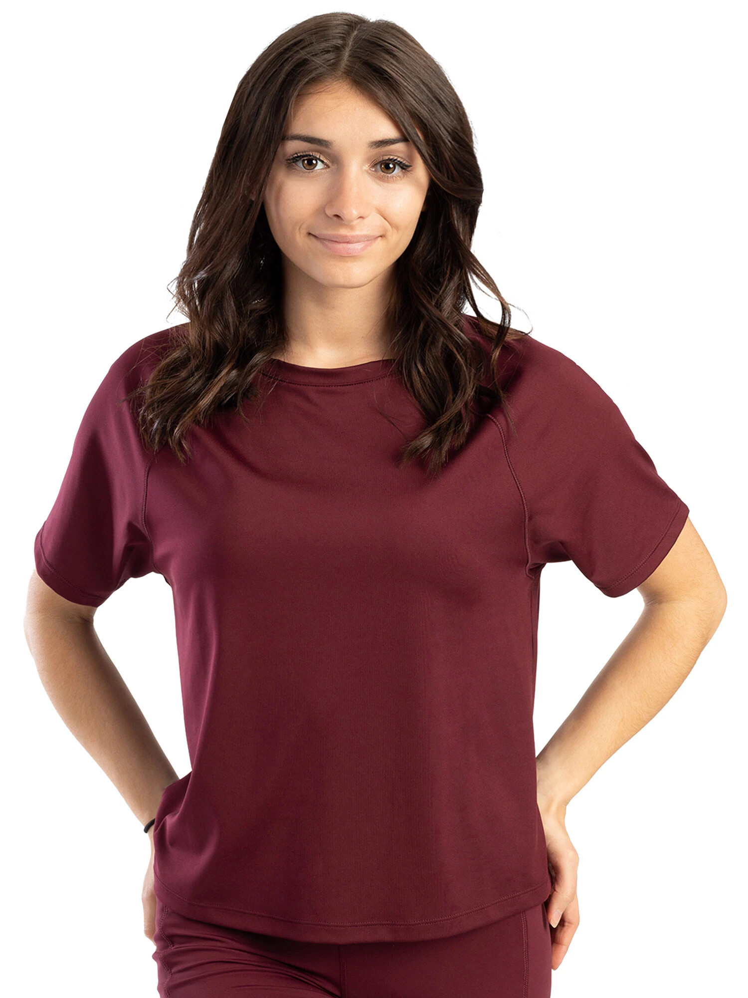 Spyder Tricou funcțional roșu bordeaux - Pled.ro