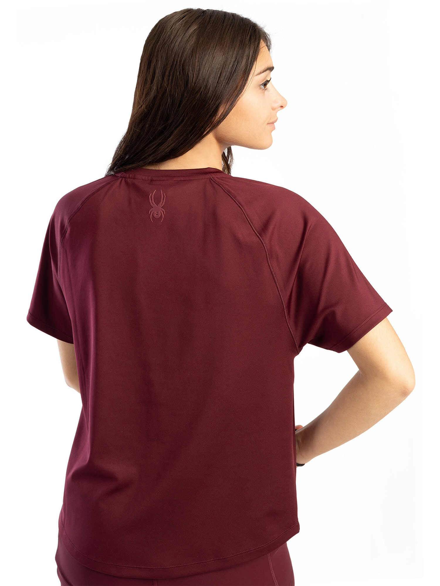 Spyder Tricou funcțional roșu bordeaux - Pled.ro