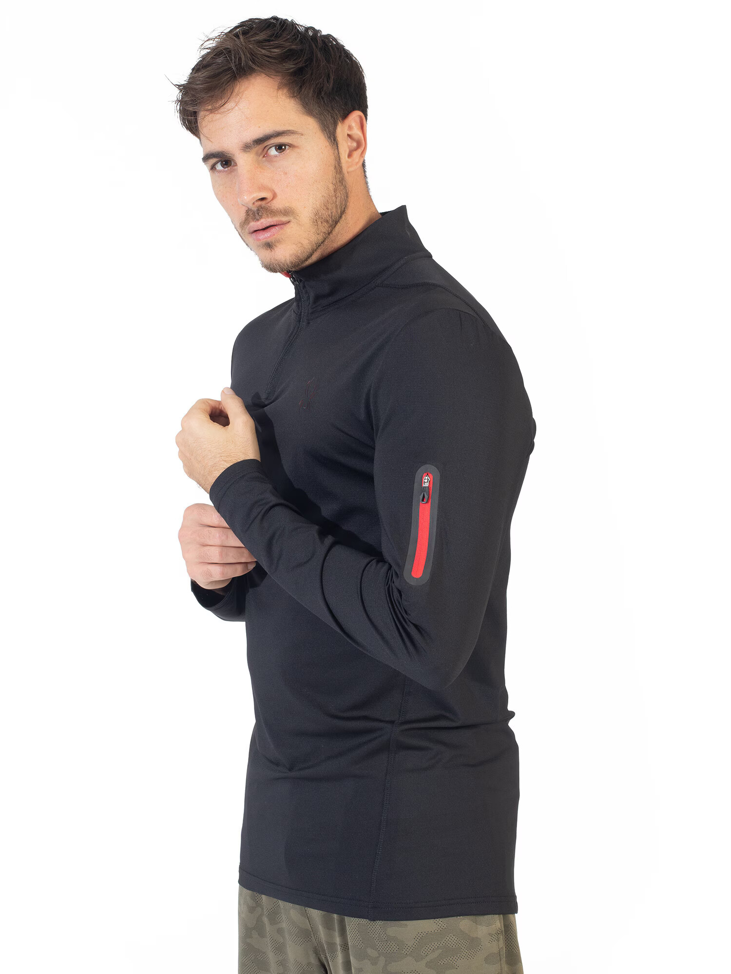 Spyder Tricou funcțional roșu / negru - Pled.ro