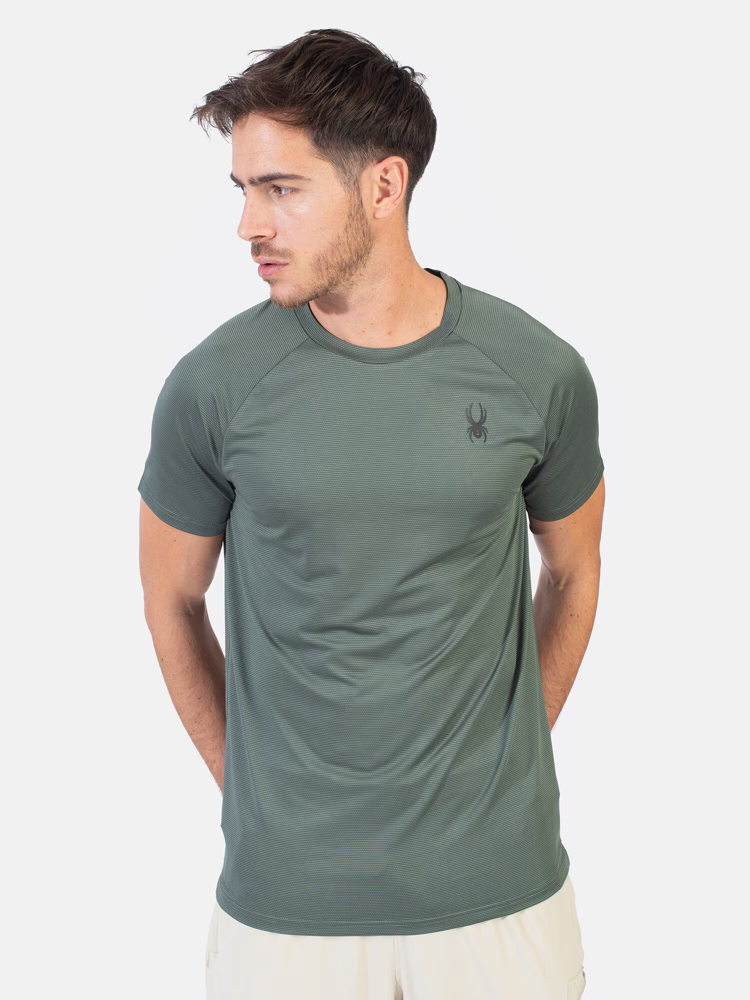 Spyder Tricou funcțional verde închis / negru - Pled.ro