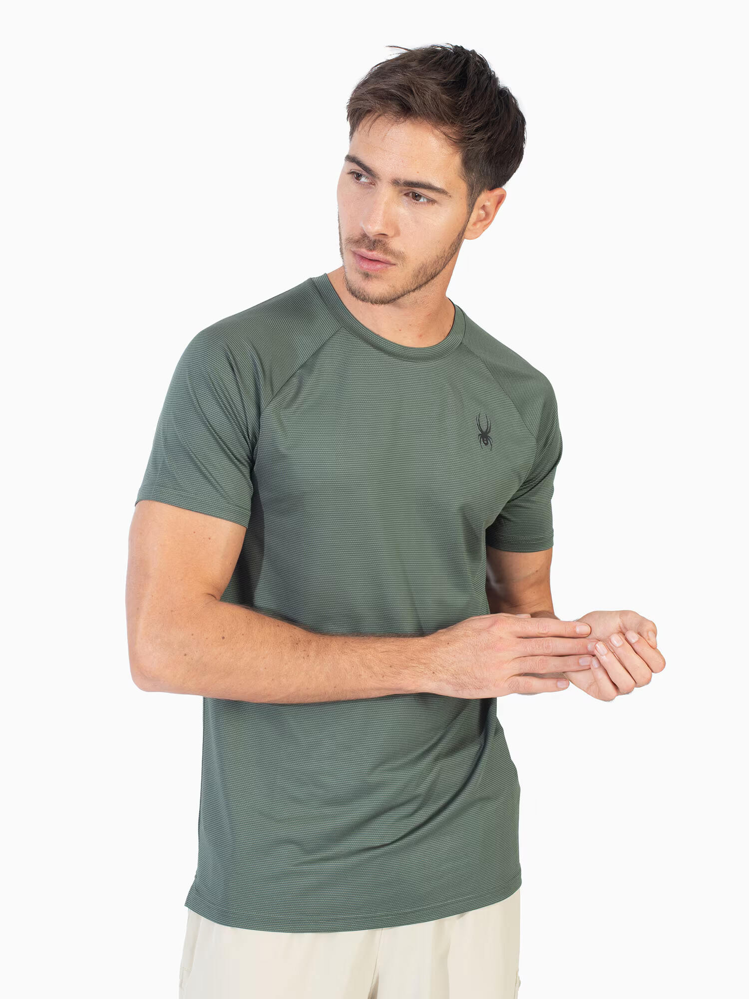 Spyder Tricou funcțional verde închis / negru - Pled.ro