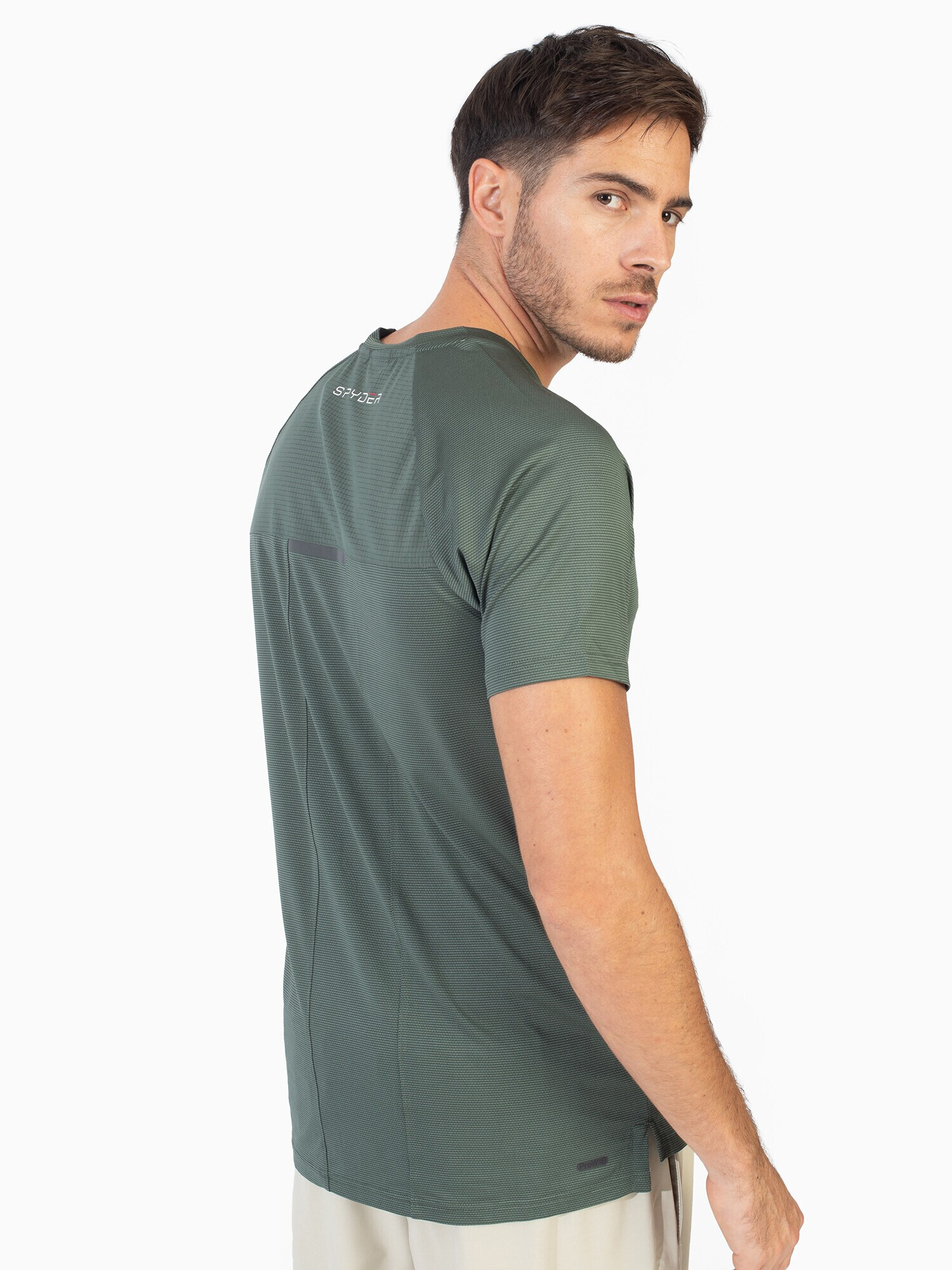 Spyder Tricou funcțional verde închis / negru - Pled.ro