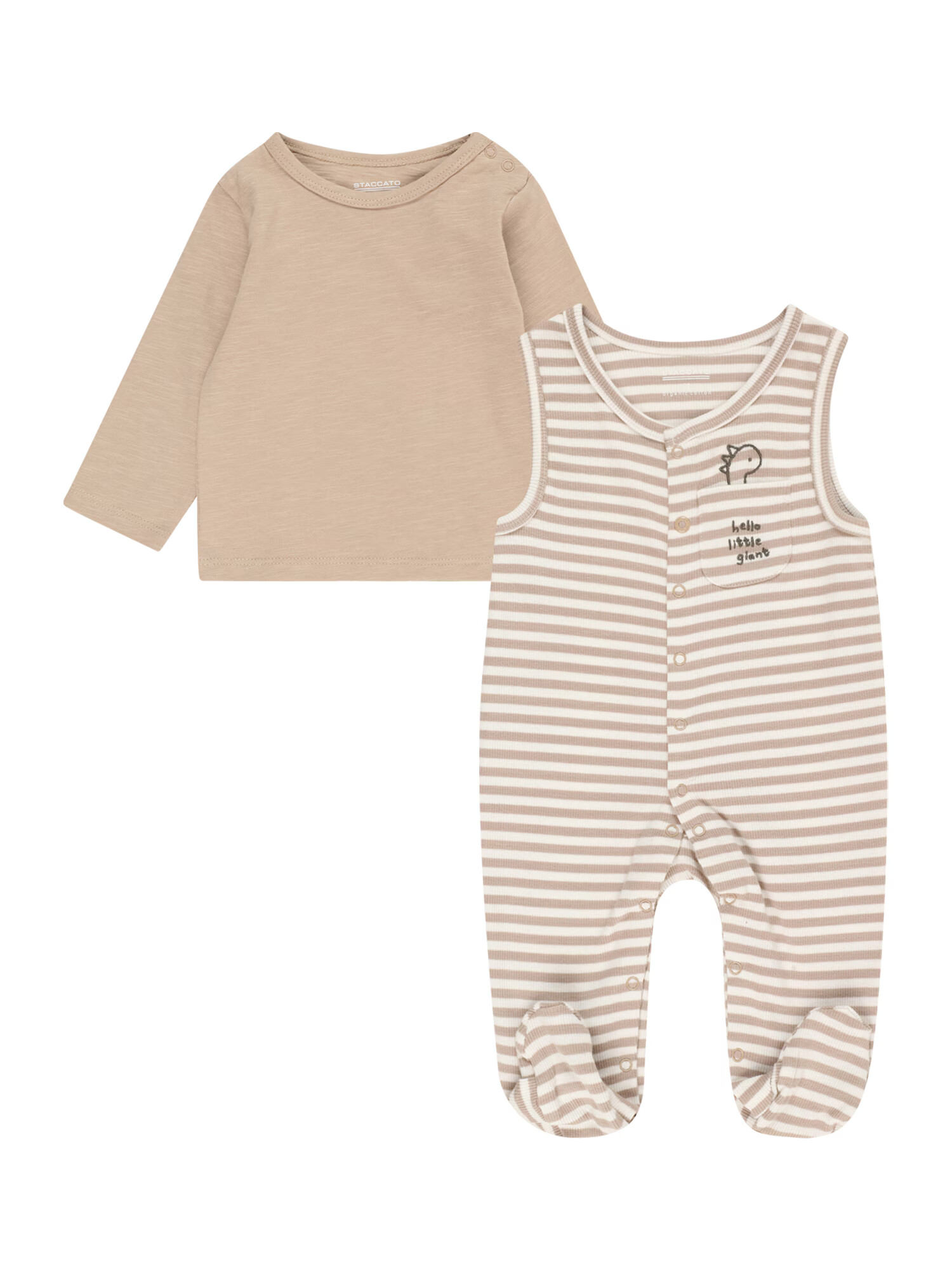 STACCATO Set gri taupe / alb - Pled.ro