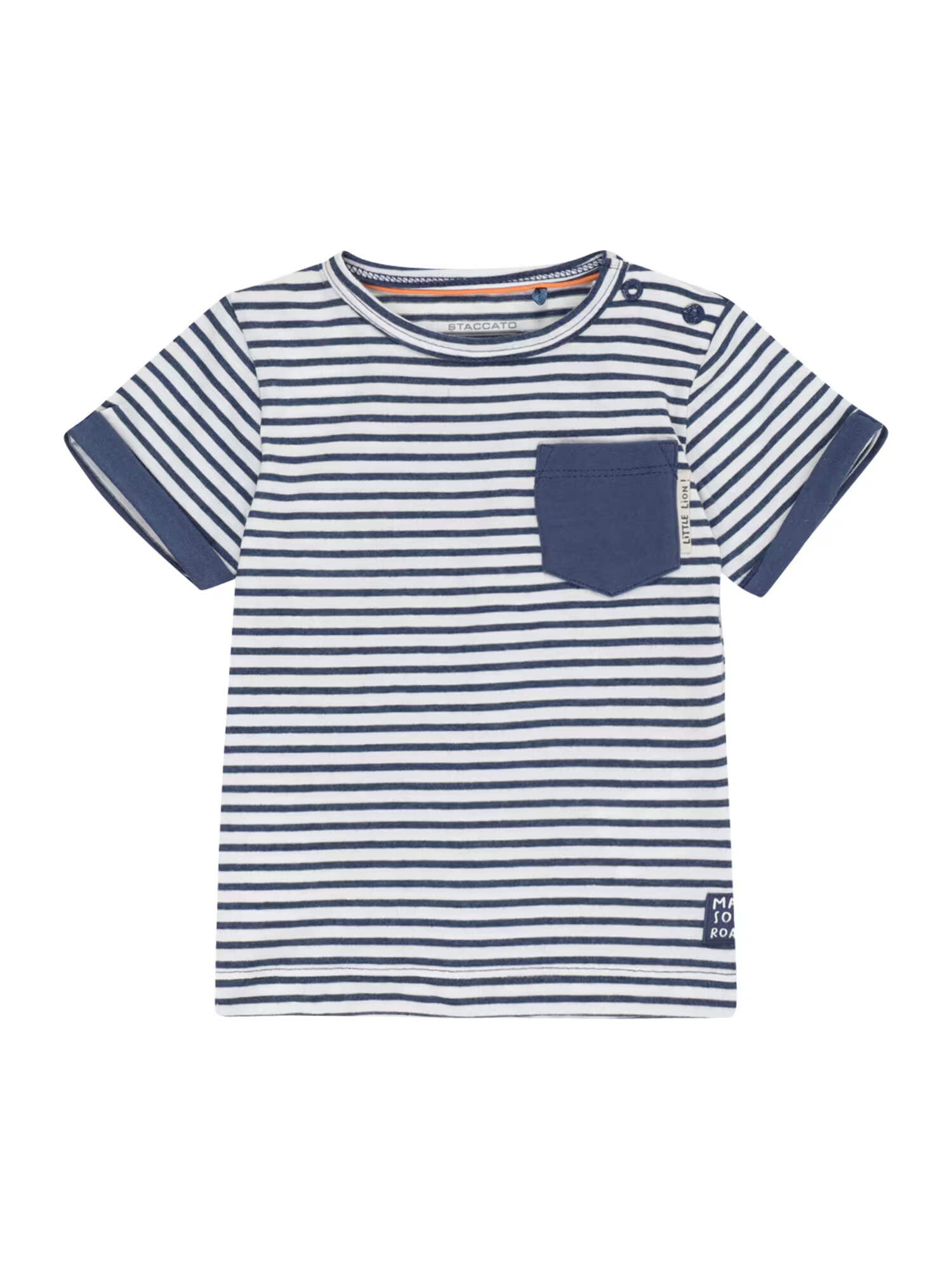 STACCATO Tricou albastru porumbel / alb - Pled.ro