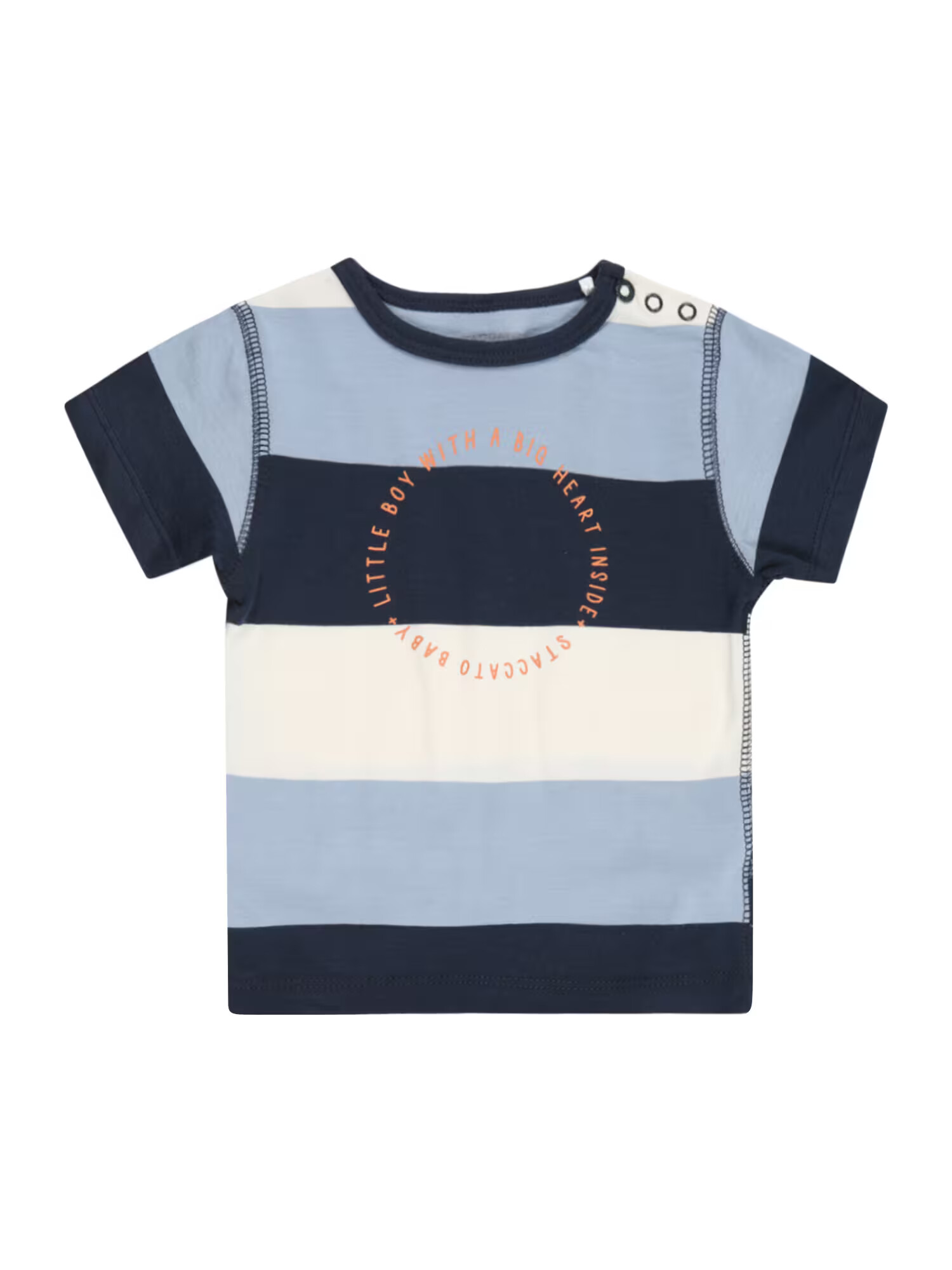 STACCATO Tricou bleumarin / albastru deschis / portocaliu / alb - Pled.ro