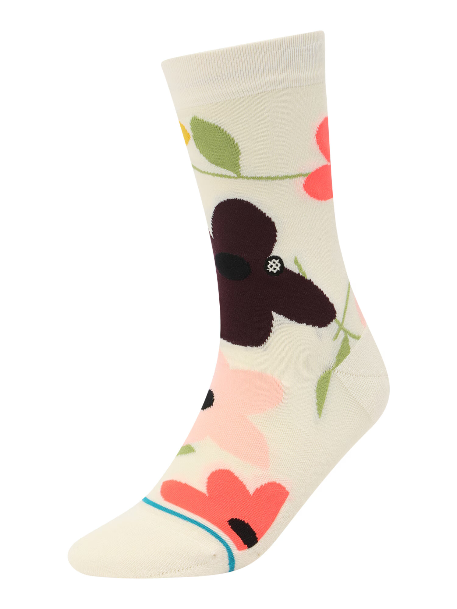 Stance Șosete sport 'BABY BLOOM' verde / roz / negru / alb murdar - Pled.ro