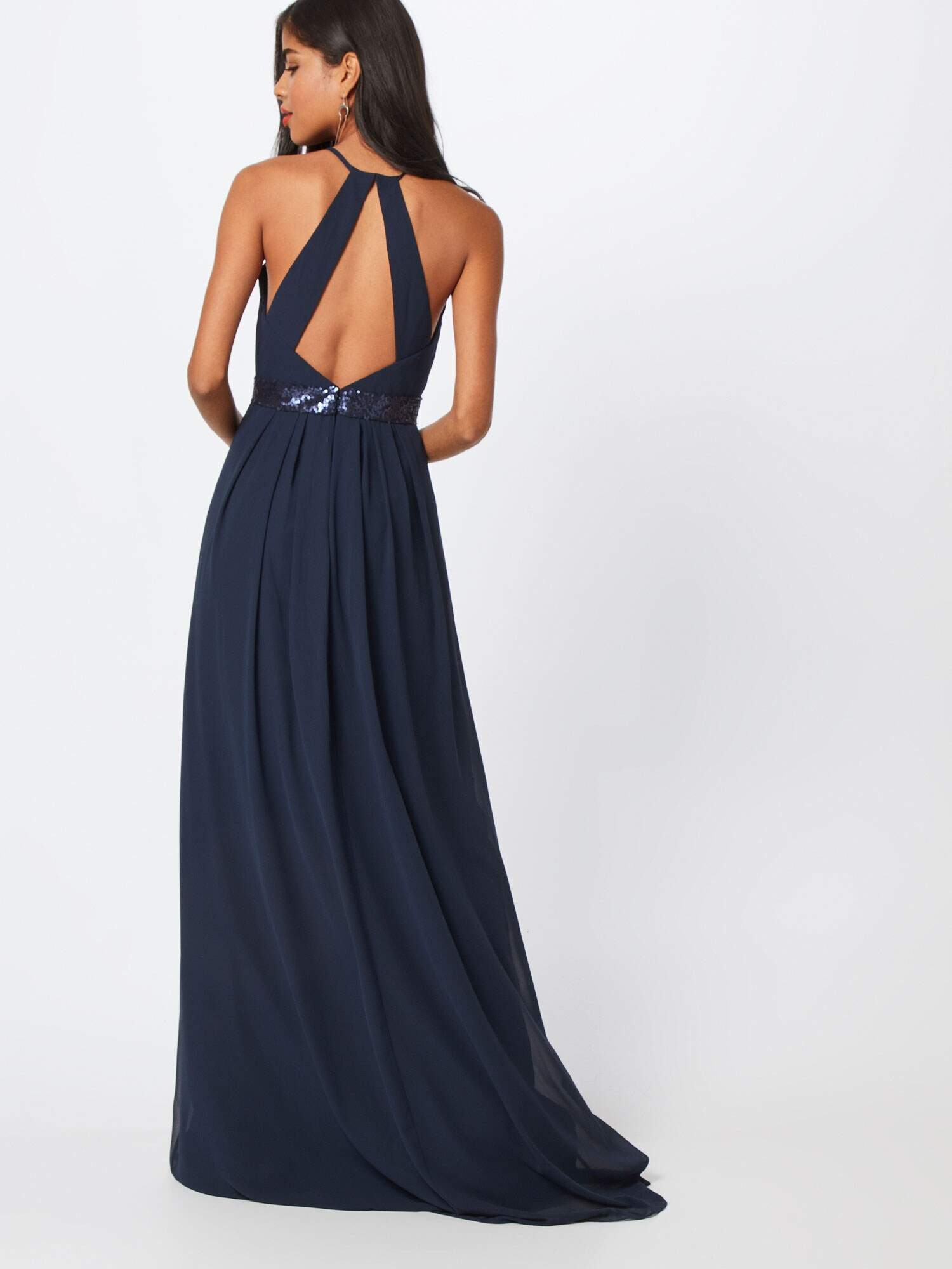 STAR NIGHT Rochie de seară 'long dress chiffon & sequins' bleumarin - Pled.ro