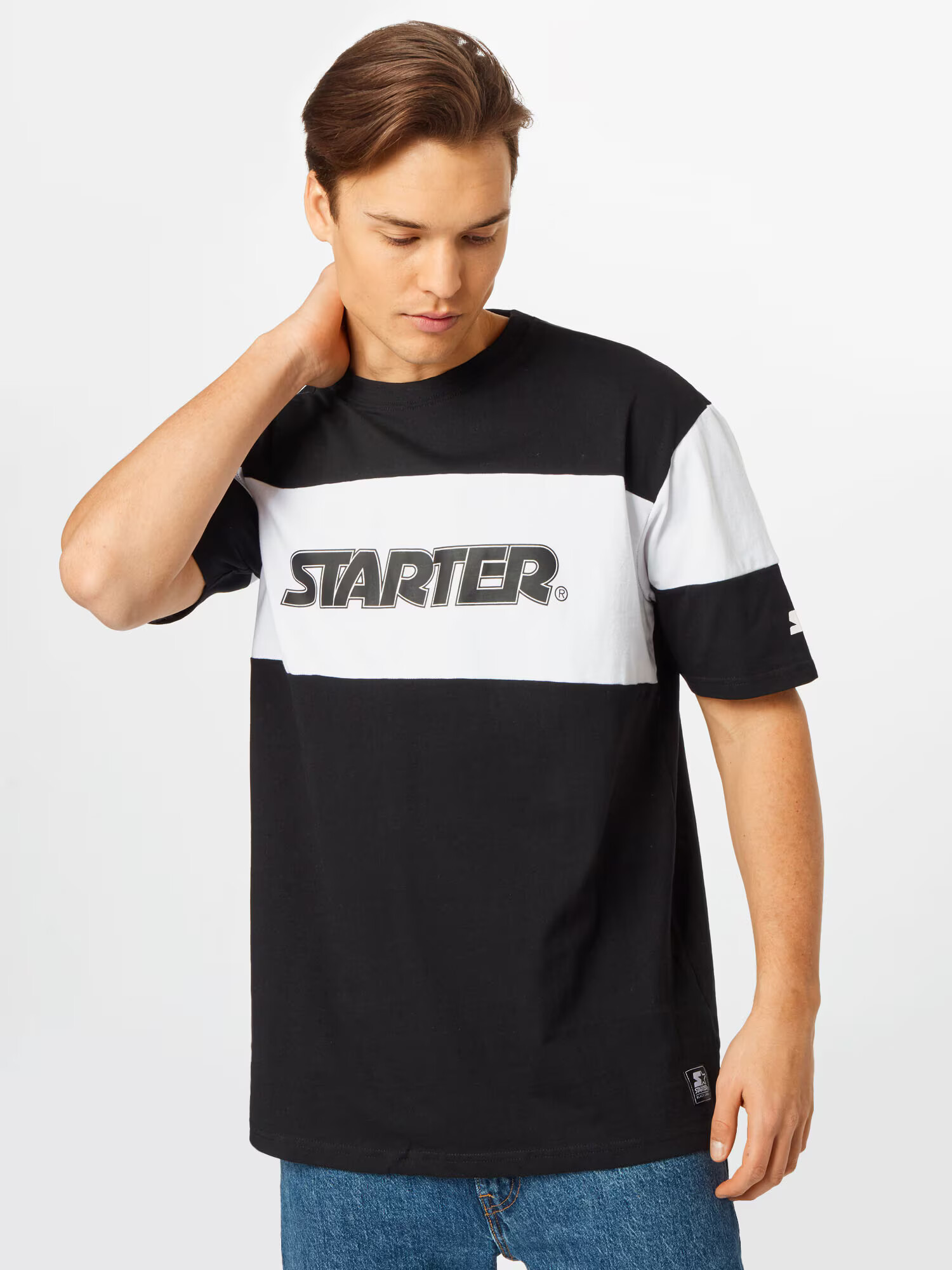 Starter Black Label Tricou negru / alb - Pled.ro