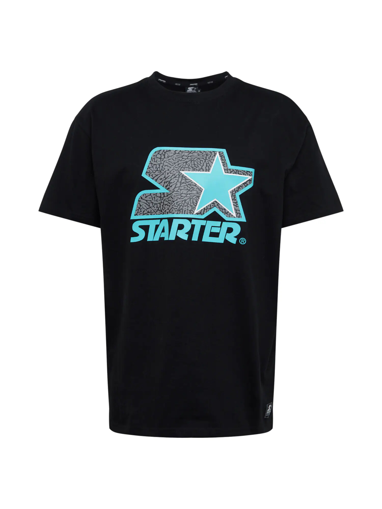 Starter Black Label Tricou turcoaz / gri / negru - Pled.ro