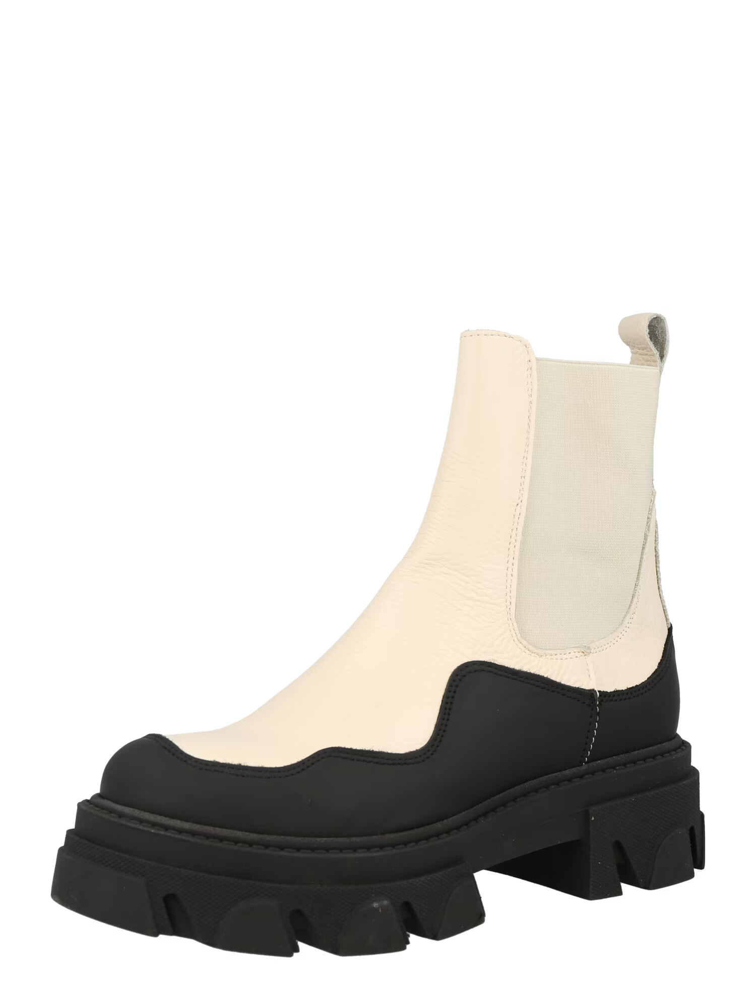 STEVE MADDEN Ghete chelsea 'Merilyn' fildeş / negru - Pled.ro