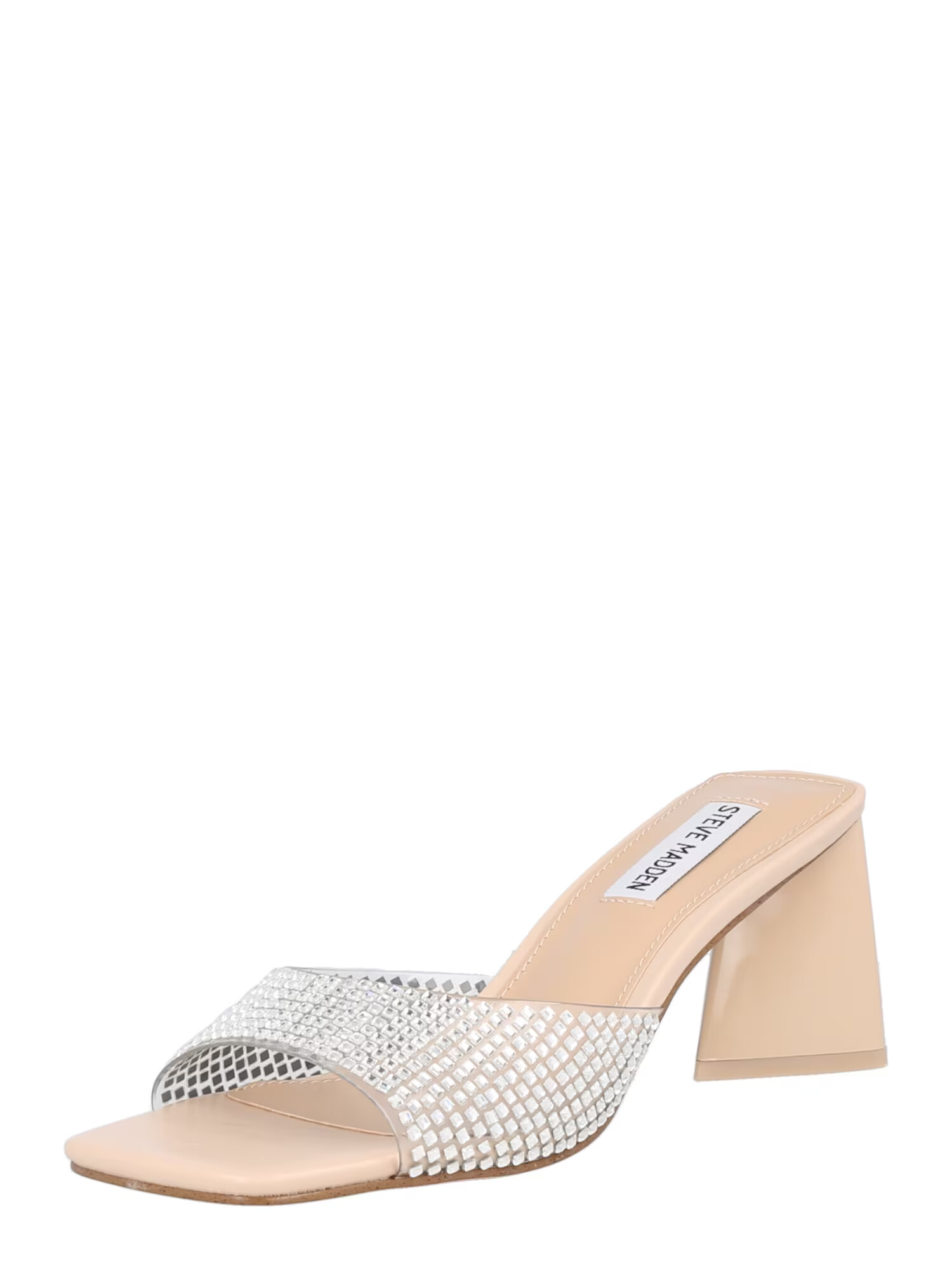 STEVE MADDEN Saboți 'Marseille' bej / argintiu / transparent - Pled.ro