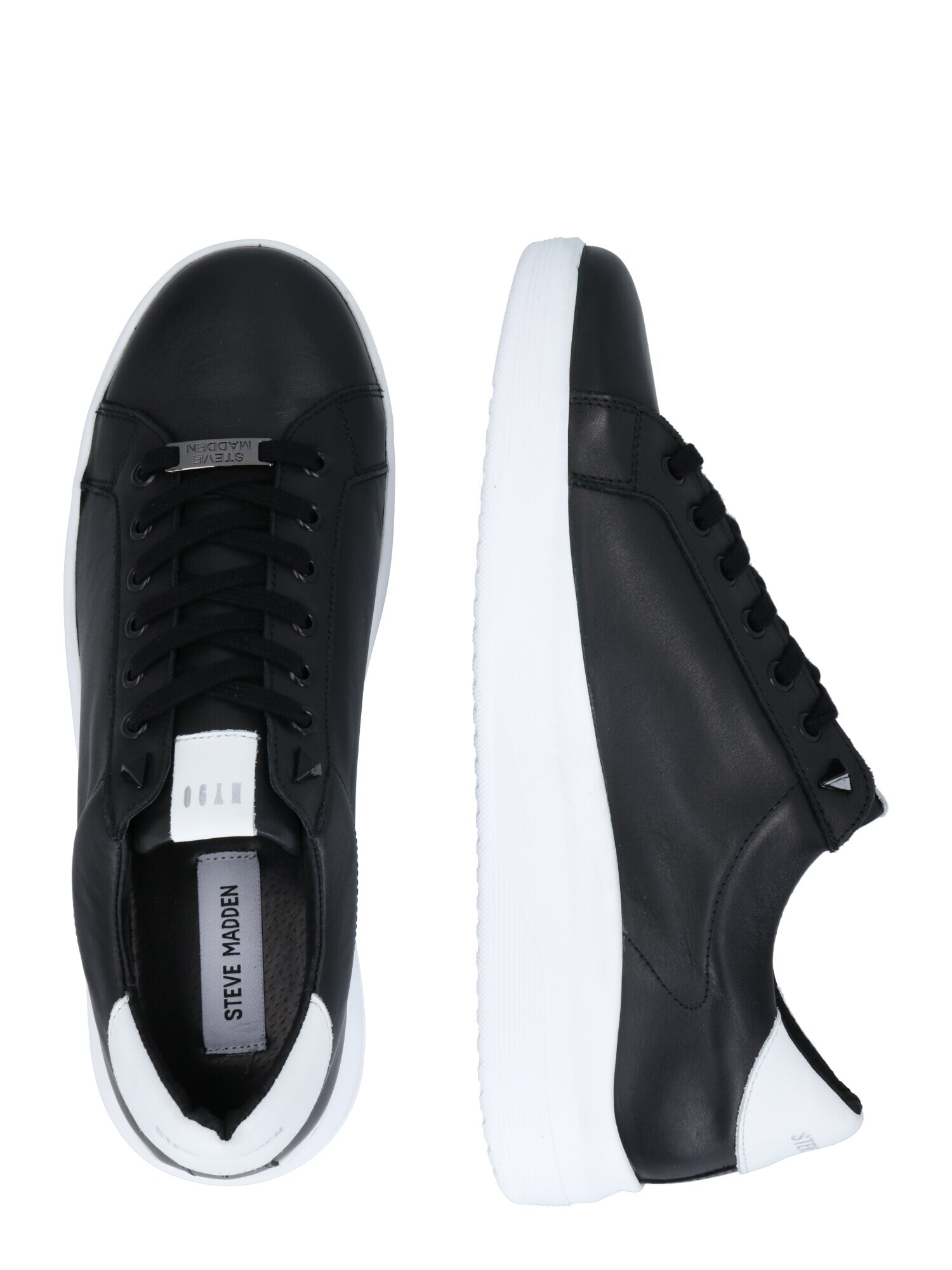 STEVE MADDEN Sneaker low 'ALEX' negru / alb - Pled.ro