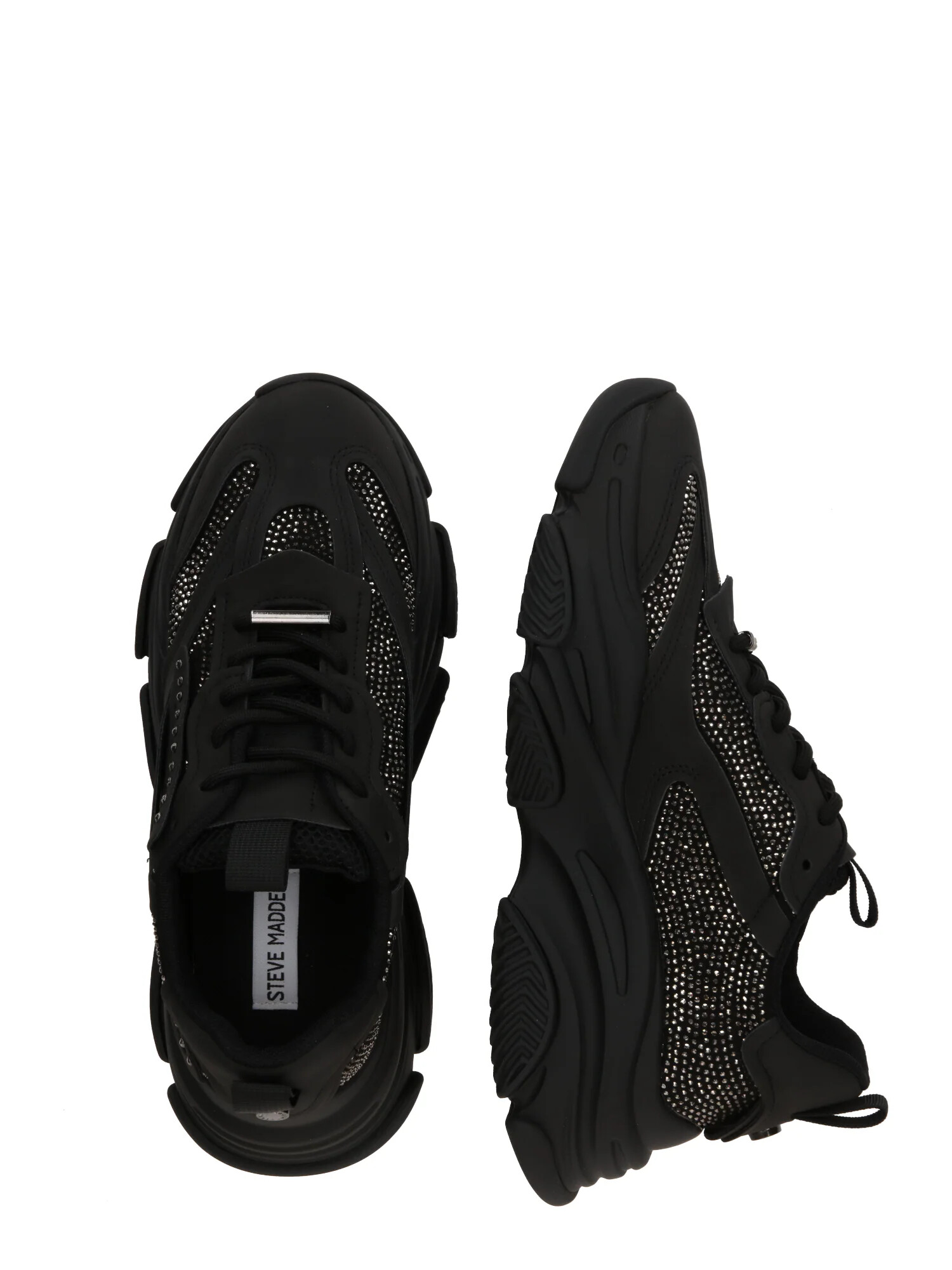 STEVE MADDEN Sneaker low 'POSSESIONR' gri / negru / argintiu - Pled.ro