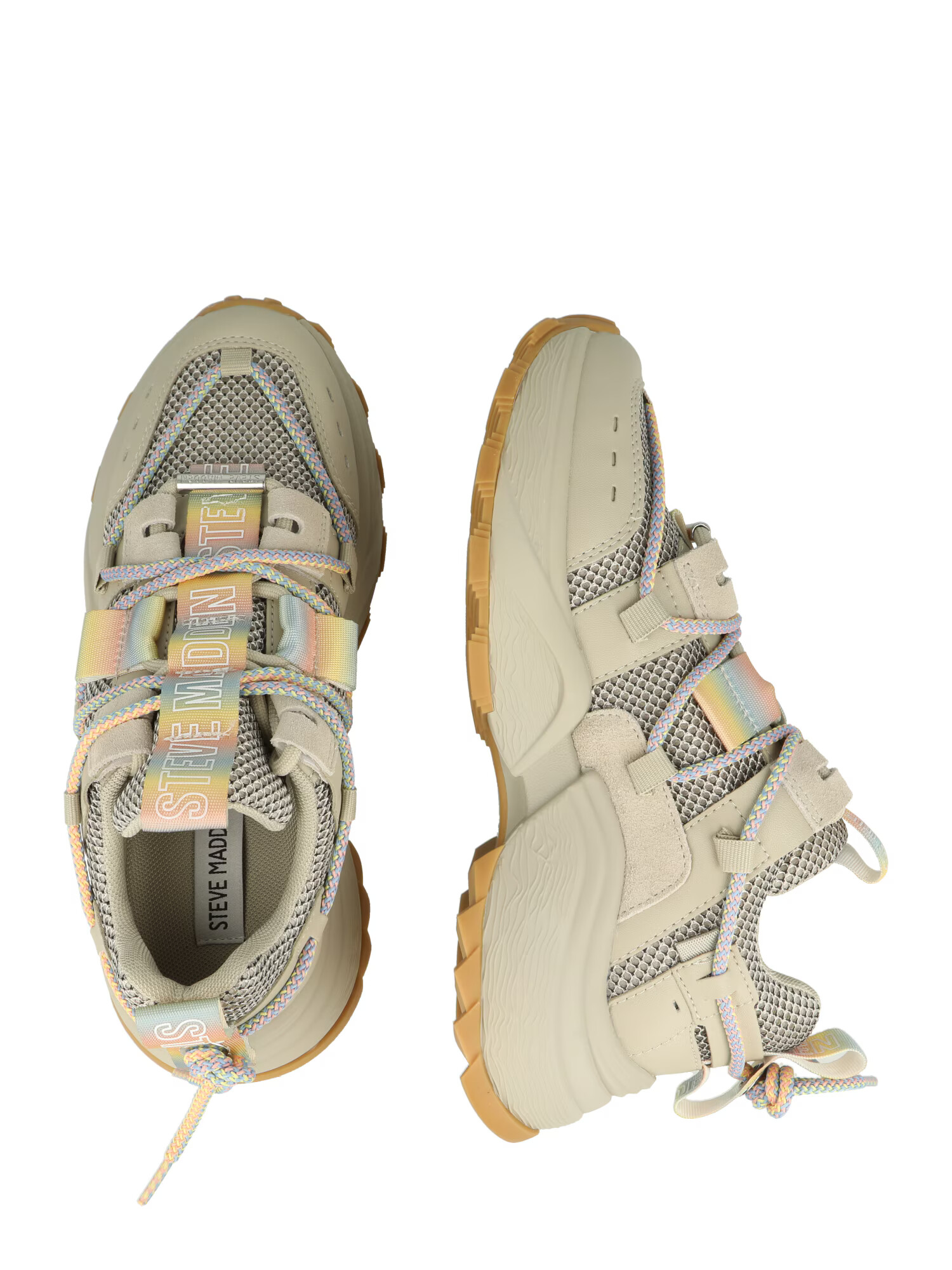 STEVE MADDEN Sneaker low 'TAZMANIA' albastru deschis / galben deschis / grej / roz deschis - Pled.ro