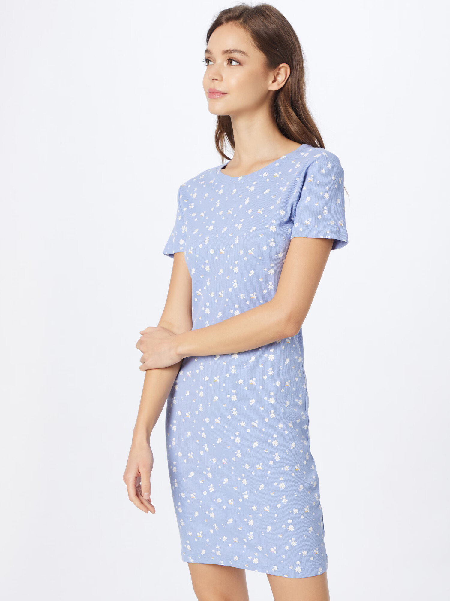 Stitch and Soul Rochie albastru fumuriu / portocaliu / alb - Pled.ro