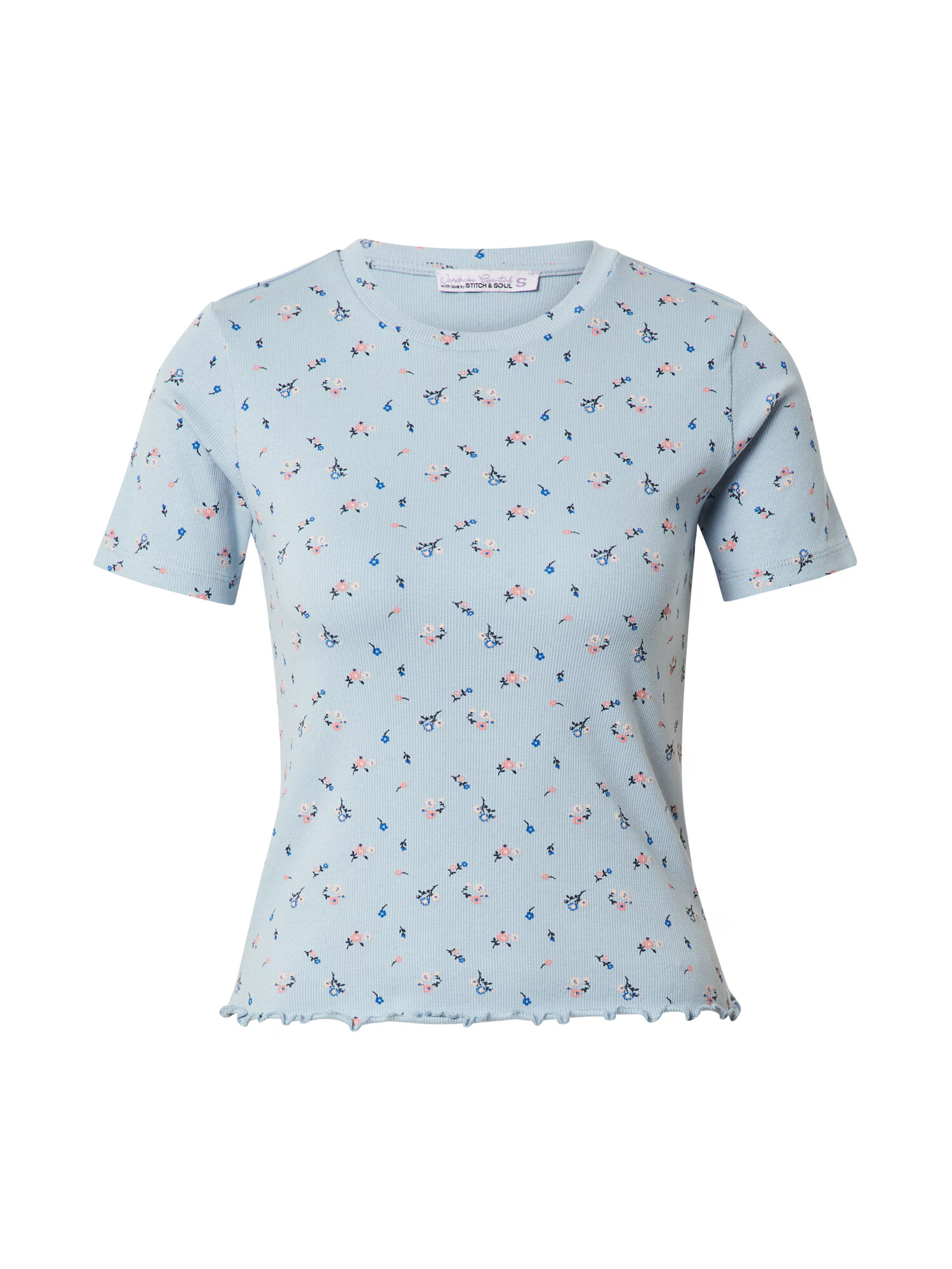 Stitch and Soul Tricou bleumarin / albastru deschis / roz / roz pal - Pled.ro